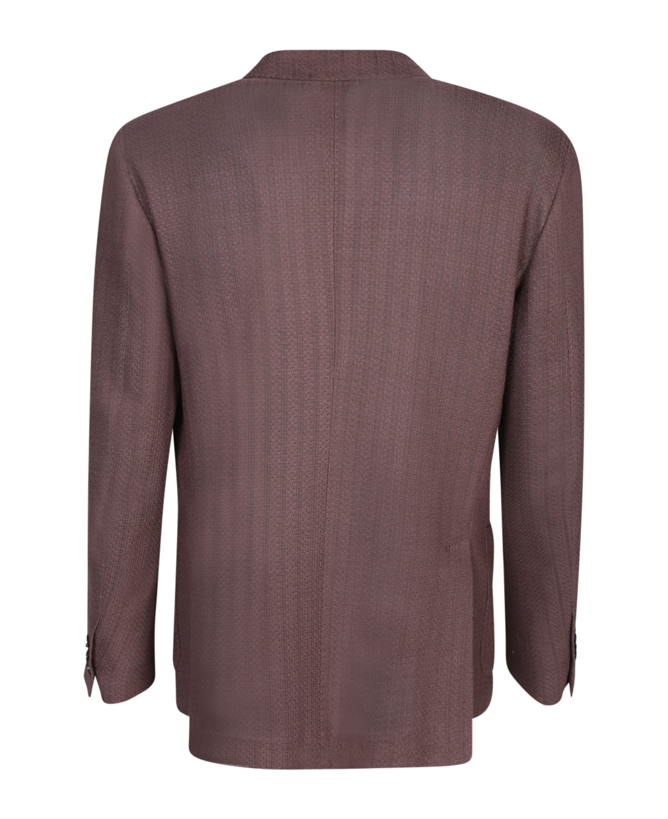Lardini Jersey Double-breasted Brown Jacket - Brown