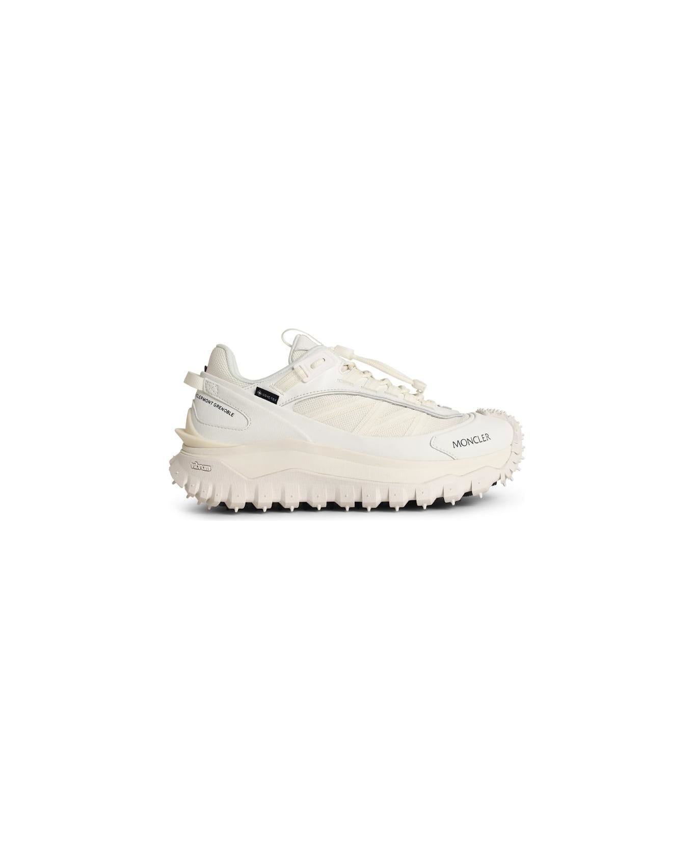 Moncler 'trailgrip Gtx' White Leather Blend Sneakers - White スニーカー