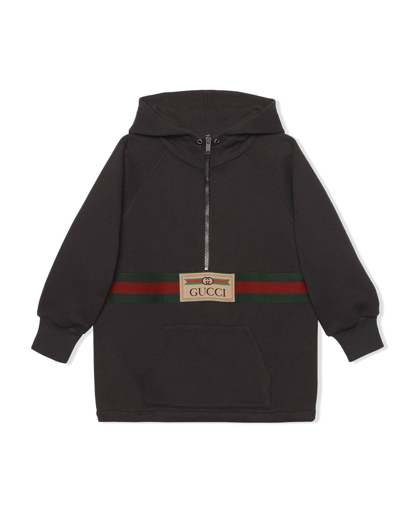 Gucci Dark Grey Felted Cotton Jersey Jacket - Grigio