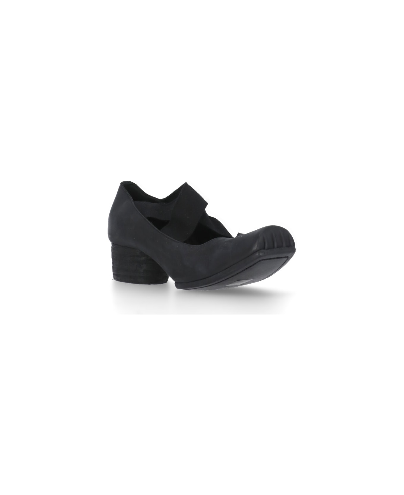 Uma Wang Leather Heeled Shoes - Black