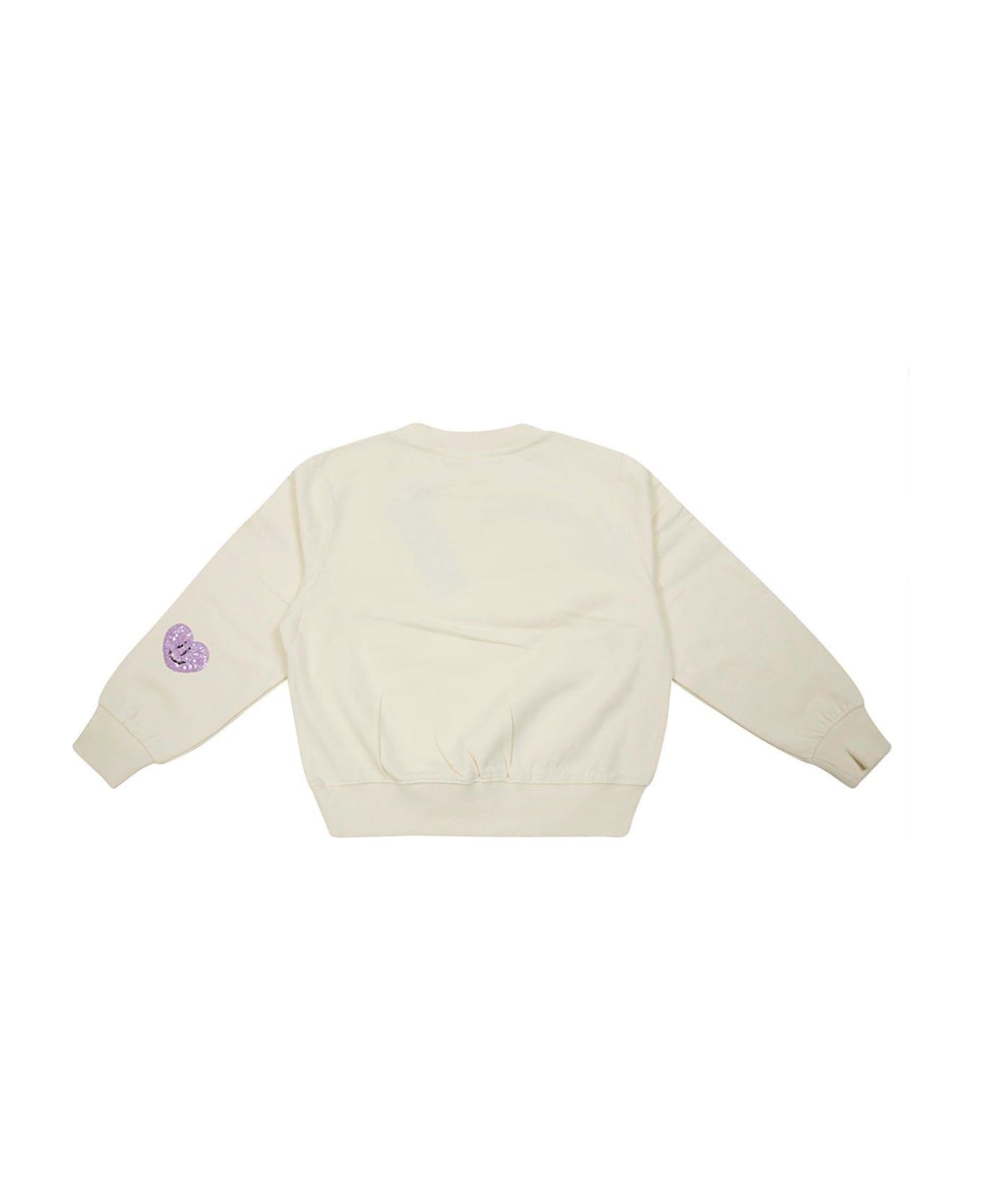 Molo Marge Sequin-embellished Crewneck Sweatshirt - Bianco