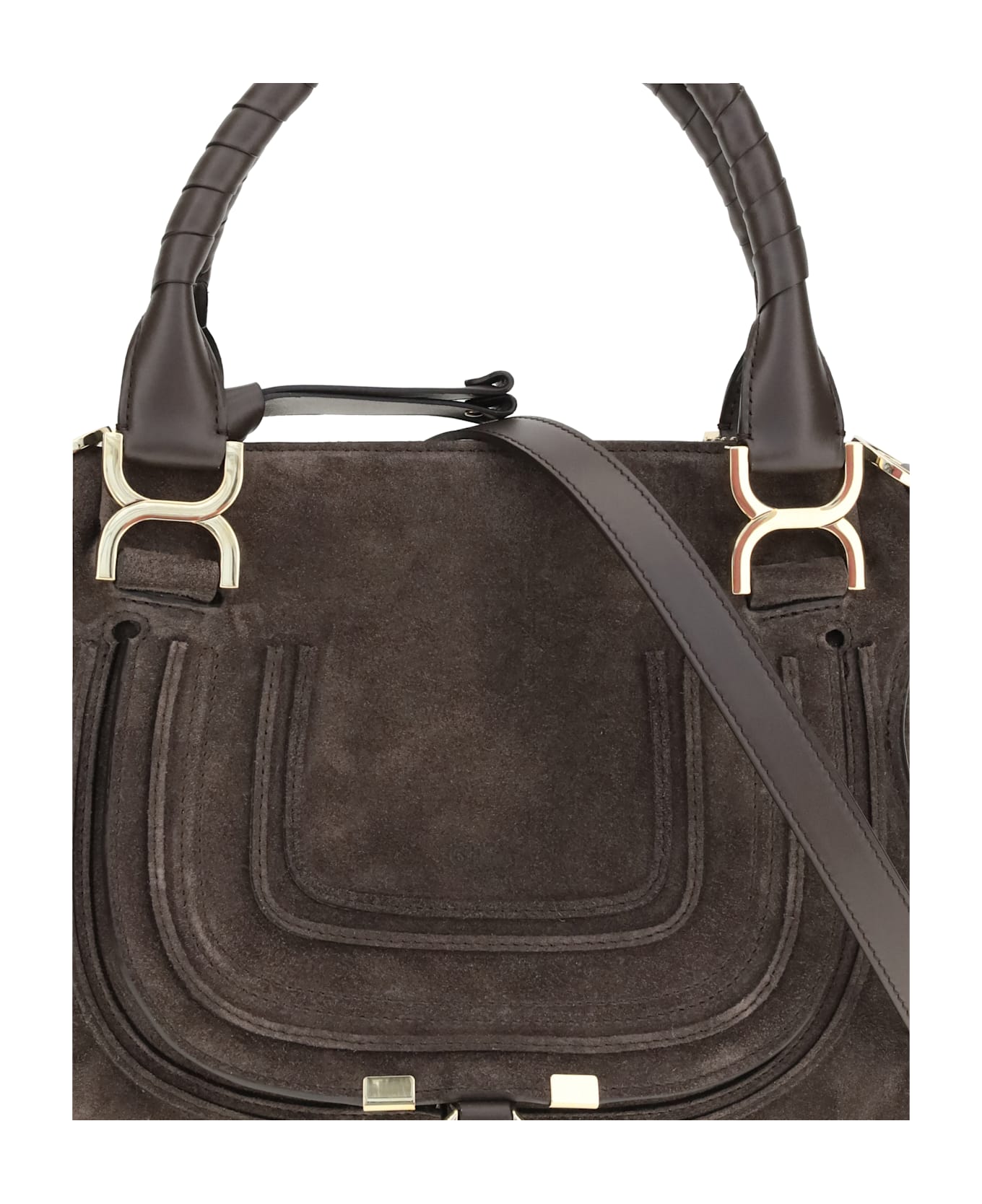 Chloé Small Suede Shoulder Bag - BROWN