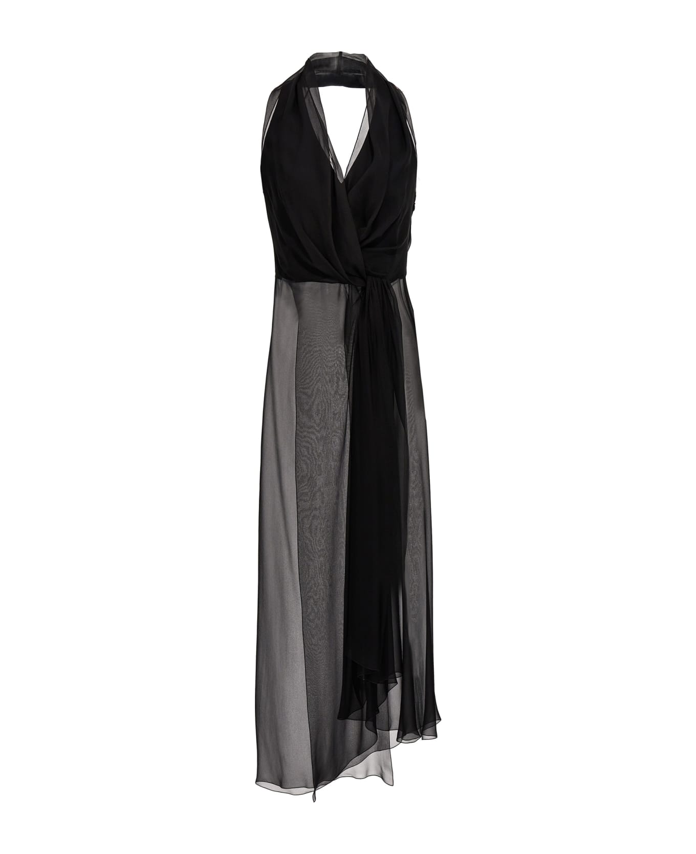 Alberta Ferretti Chiffon Top - Black  