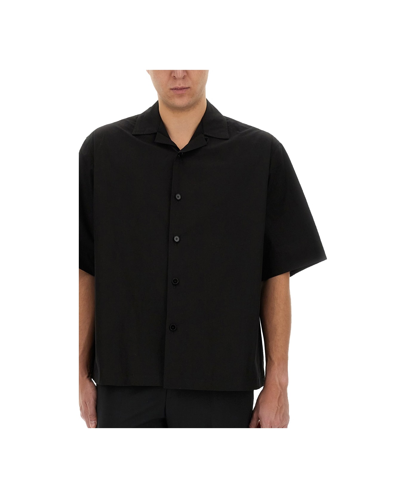 Jil Sander Cotton Shirt - BLACK