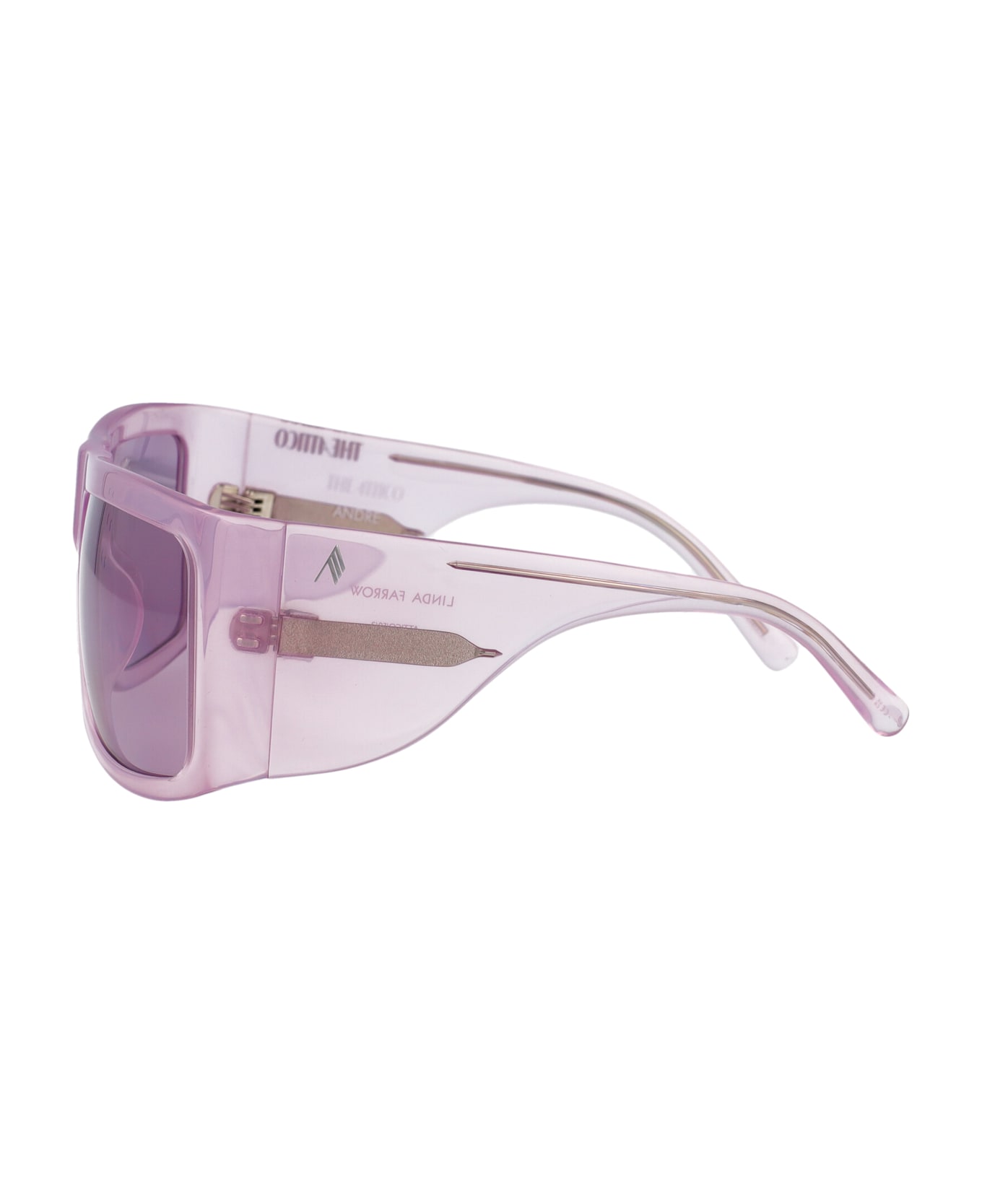 The Attico Andre Sunglasses - PINK/SILVER/PINK