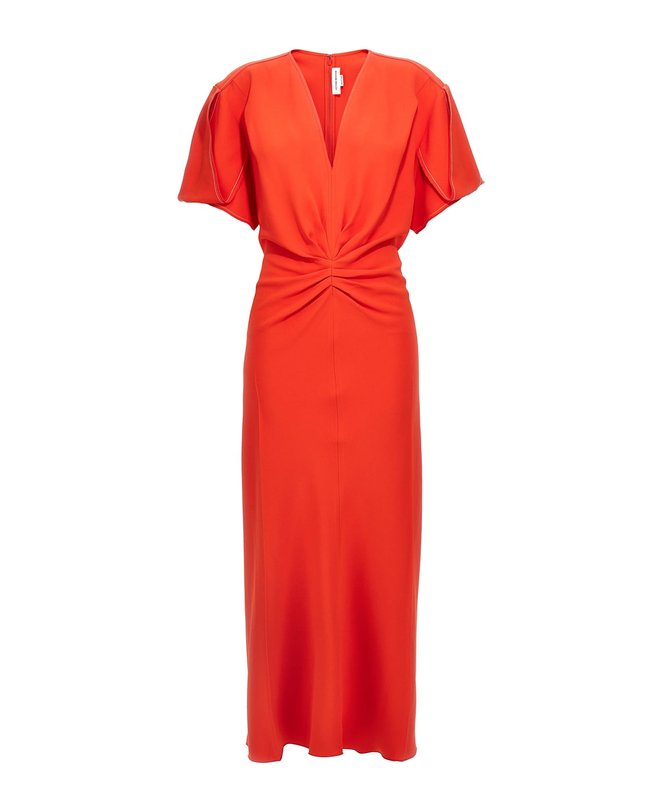 Victoria Beckham 
gathered Waist Midi
 Dress