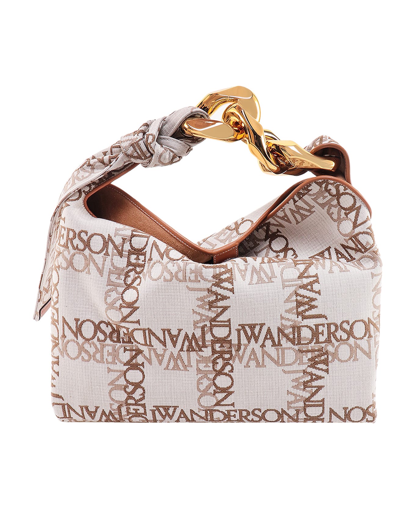 J.W. Anderson Small Chain Hobo Bag - Beige