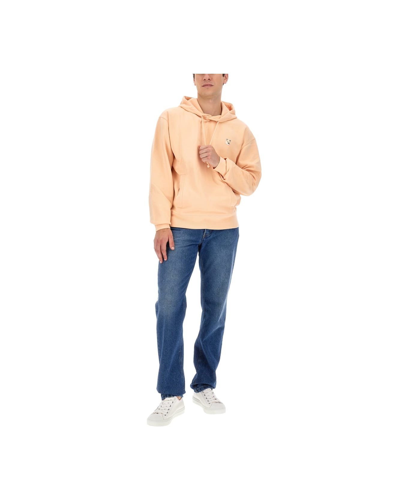 Maison Kitsuné Sweatshirt With Fox Patch - PINK