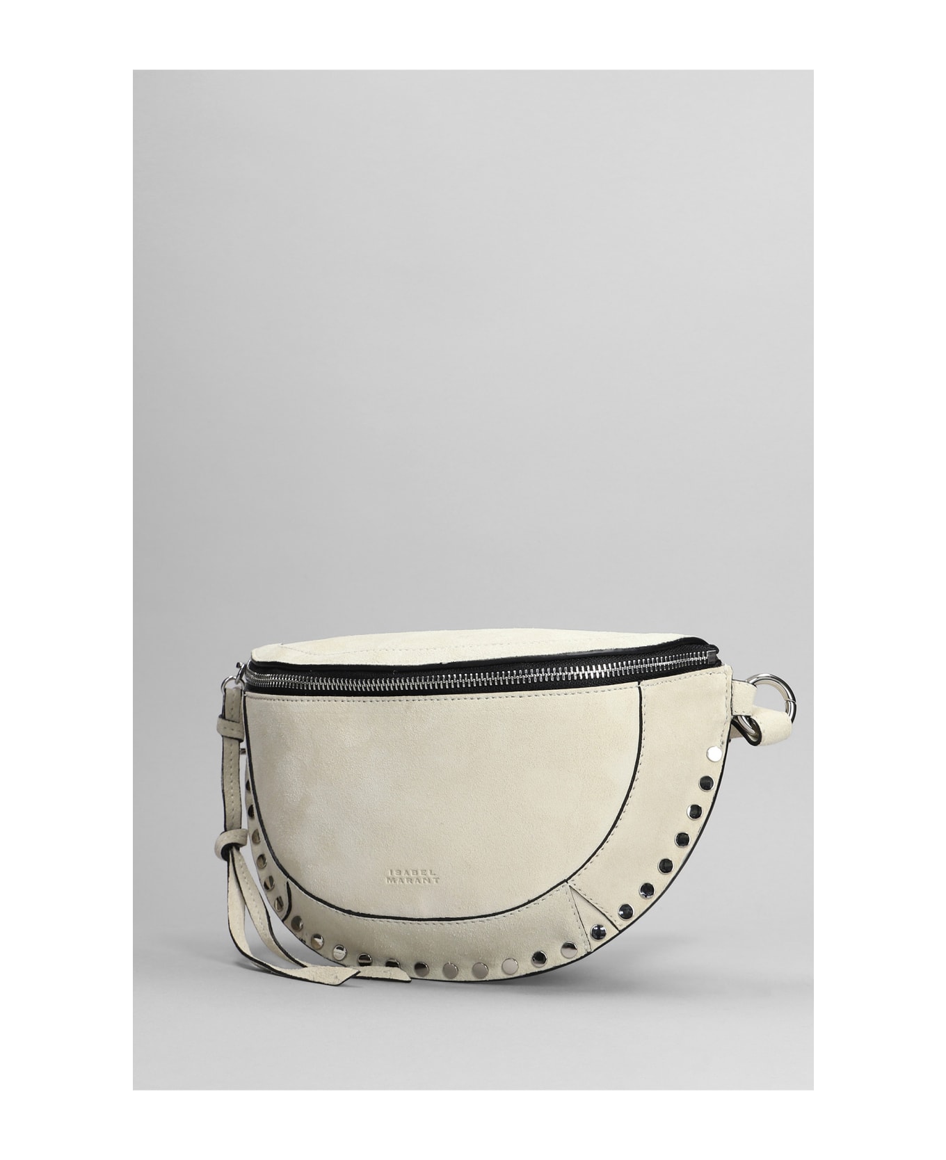 Isabel Marant Skano Waist Bag In Grey Suede - grey