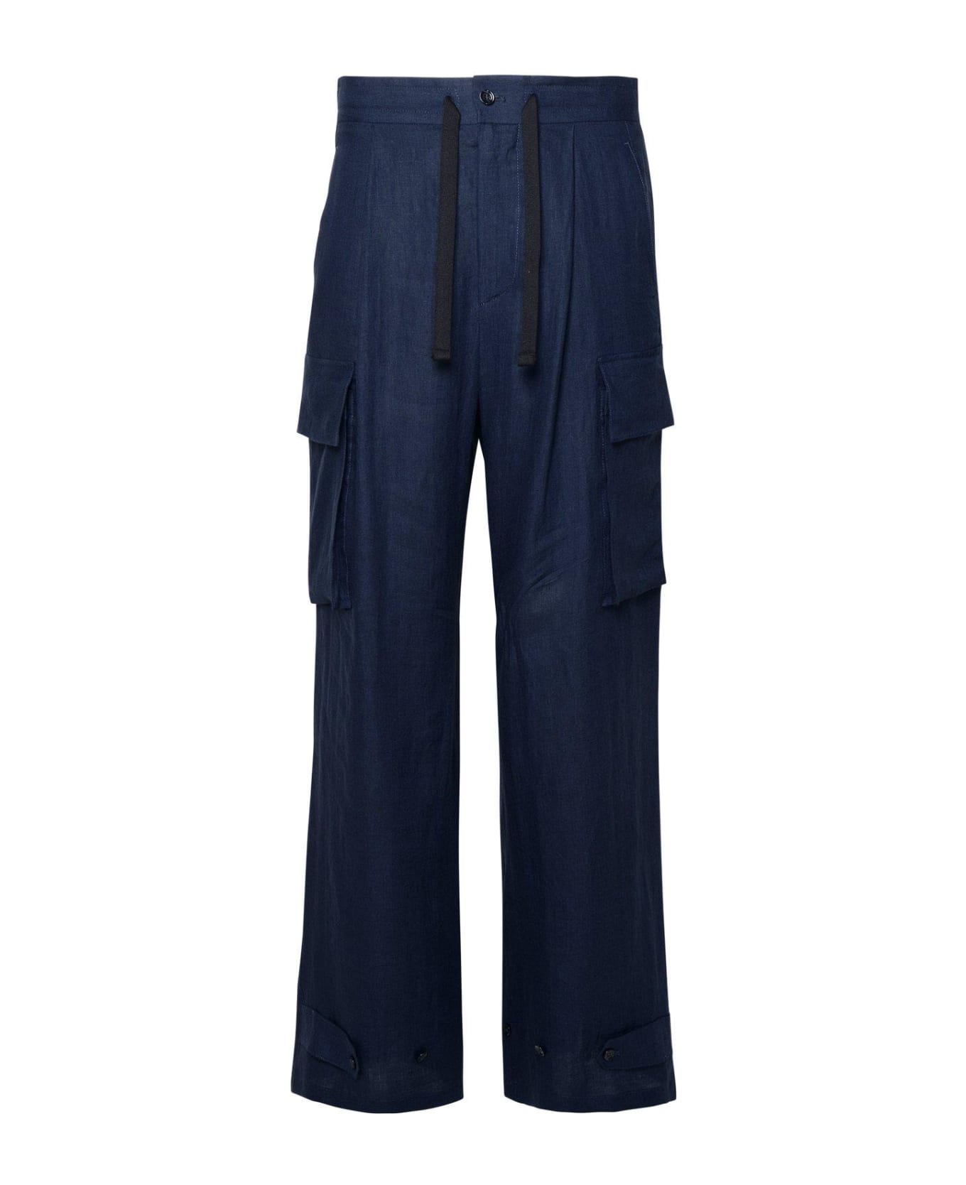 Dolce & Gabbana Mid-rise Straight Leg Cargo Trousers - Blue