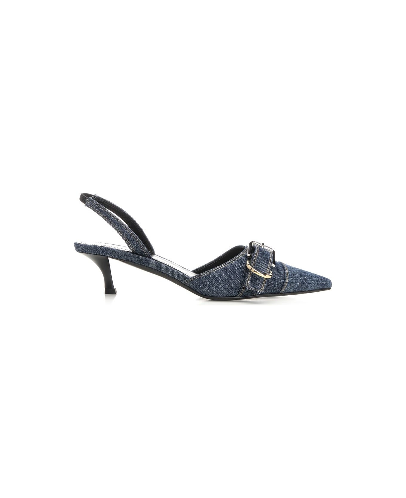 Givenchy Voyou Denim Slingbacks - DARKBLUE