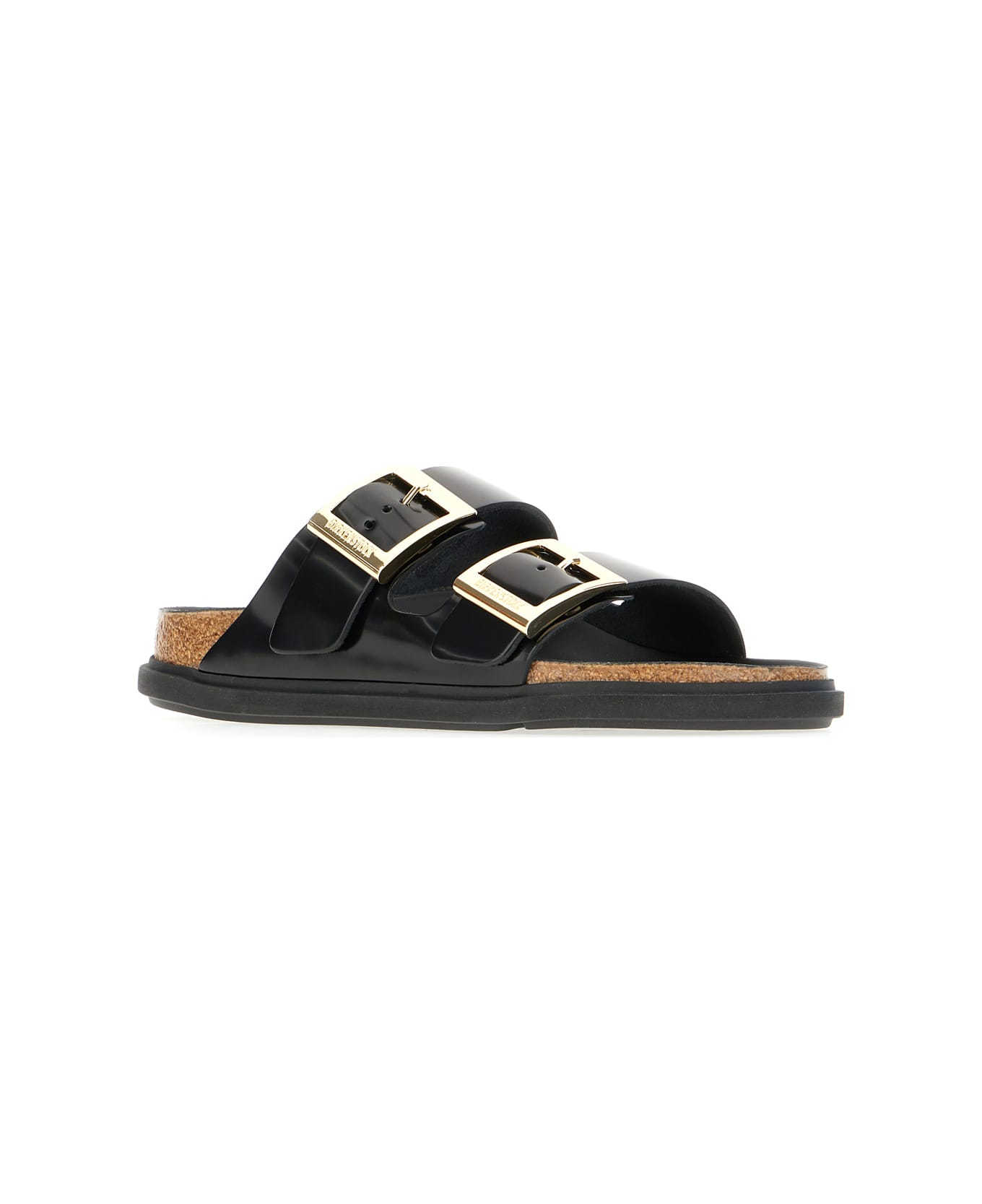 Birkenstock Black Leather Arizona Droplet Sandals - BLACK