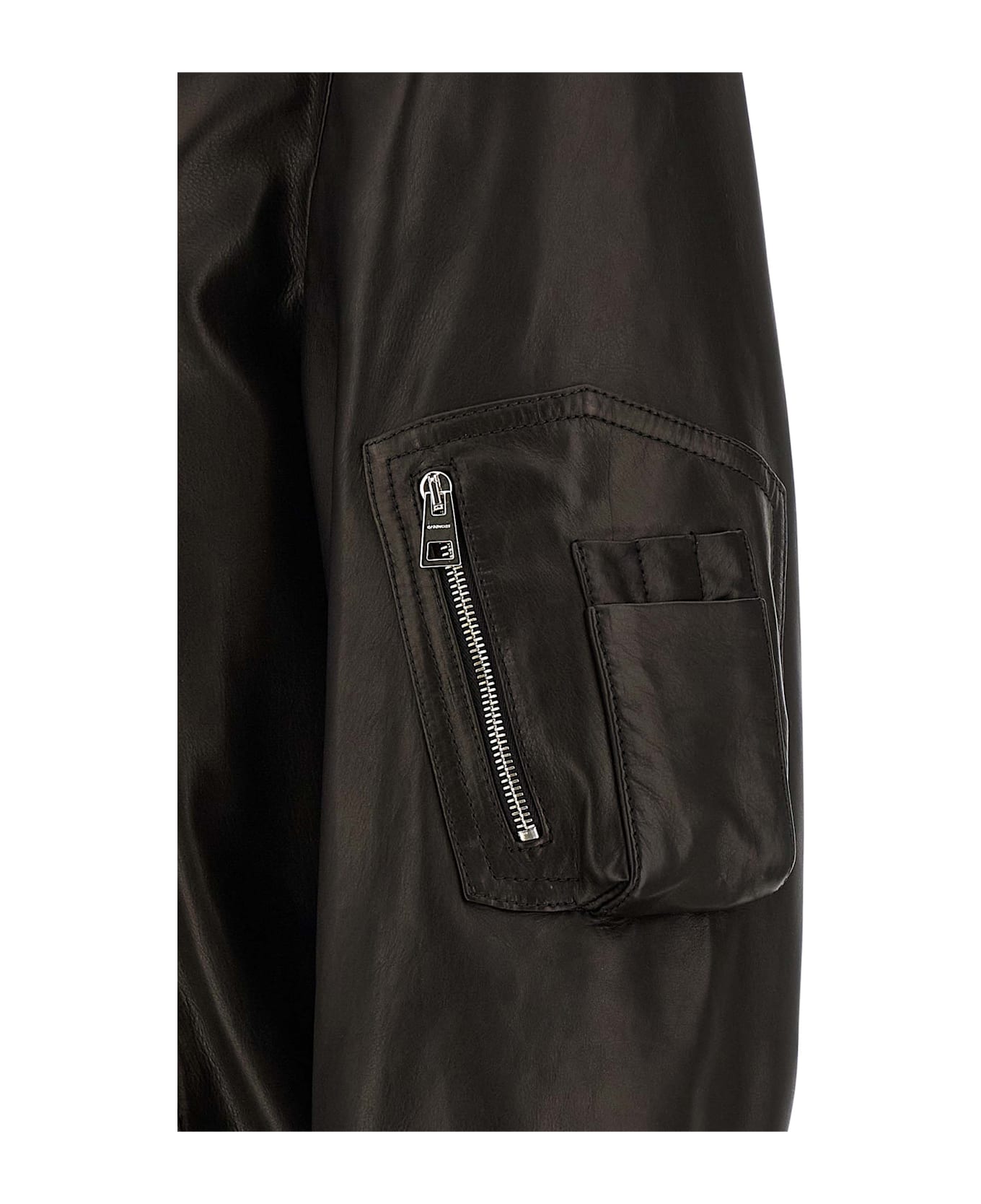 Givenchy Leather Bomber Jacket - Black  