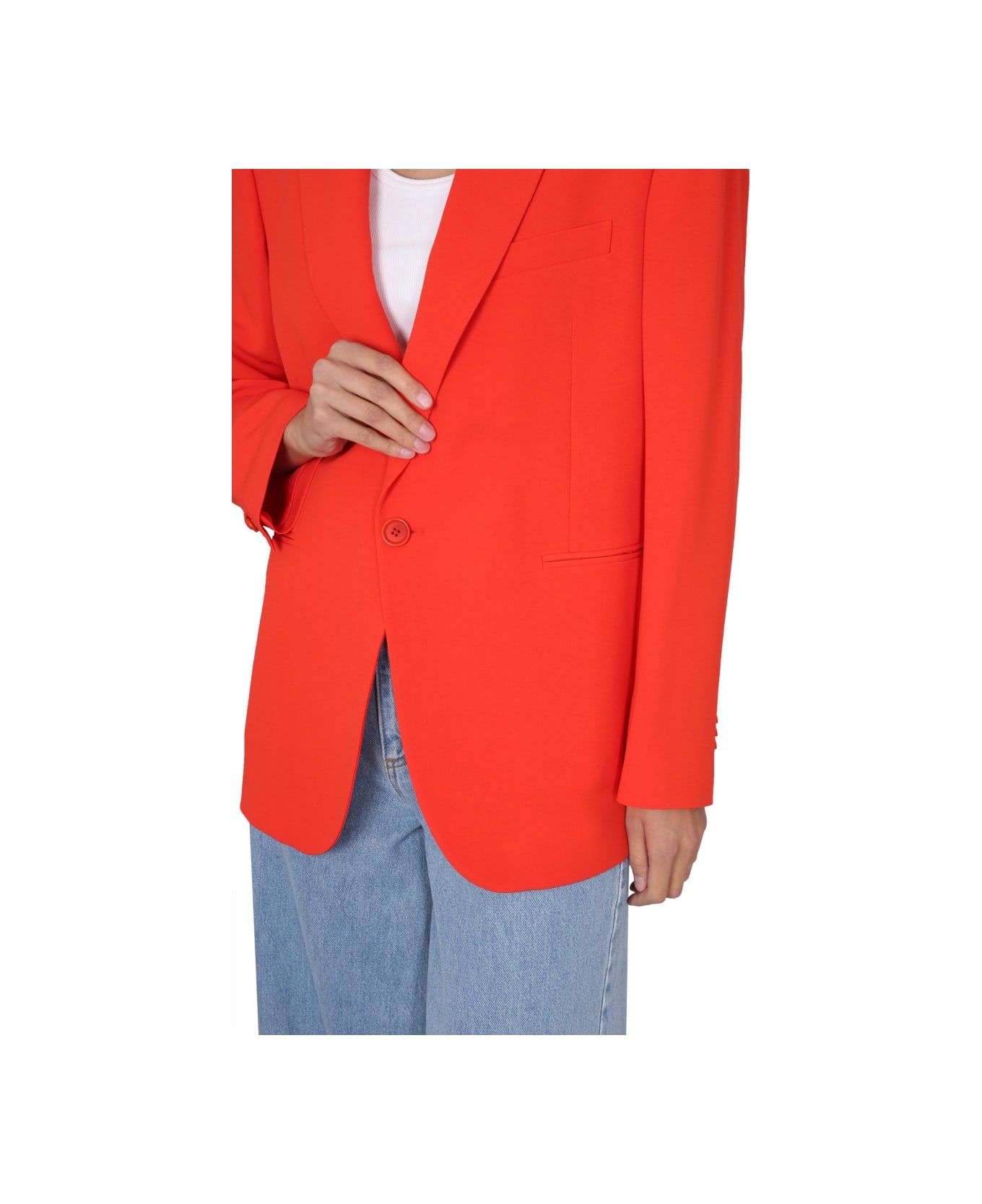 Aspesi Single-breasted Blazer - ORANGE