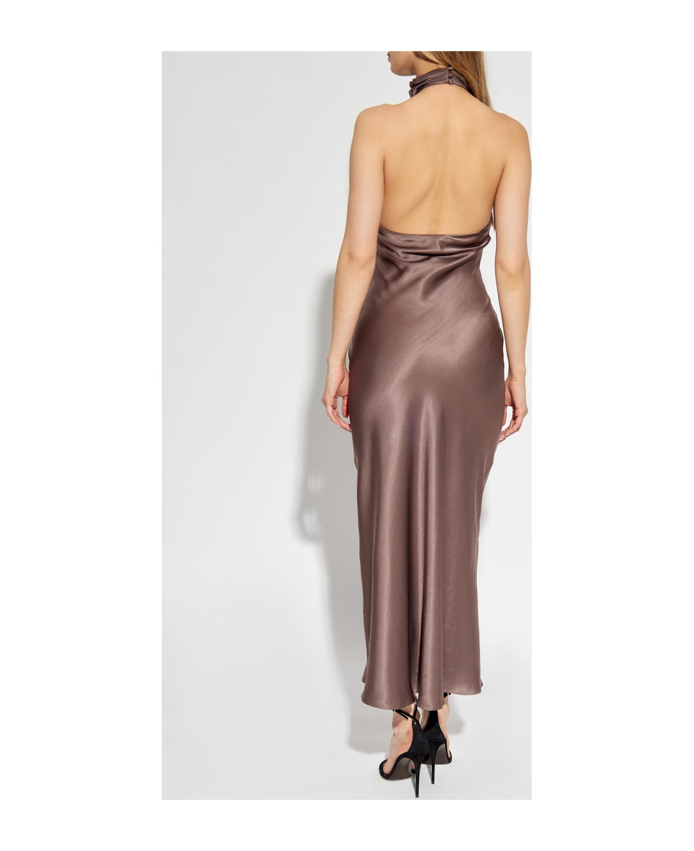 Anine Bing Silk Dress - BROWN