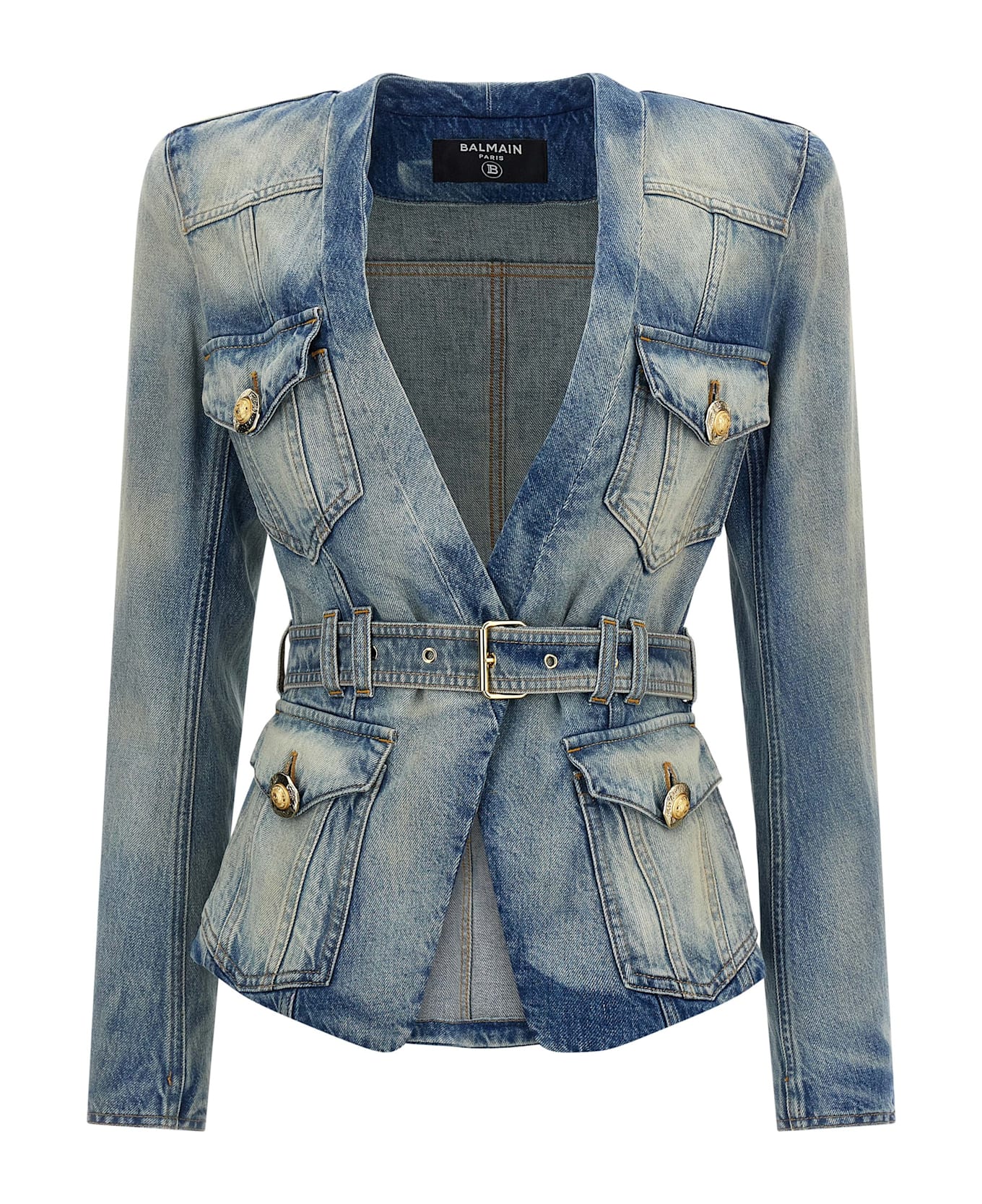 Balmain Denim Blazer - Light Blue