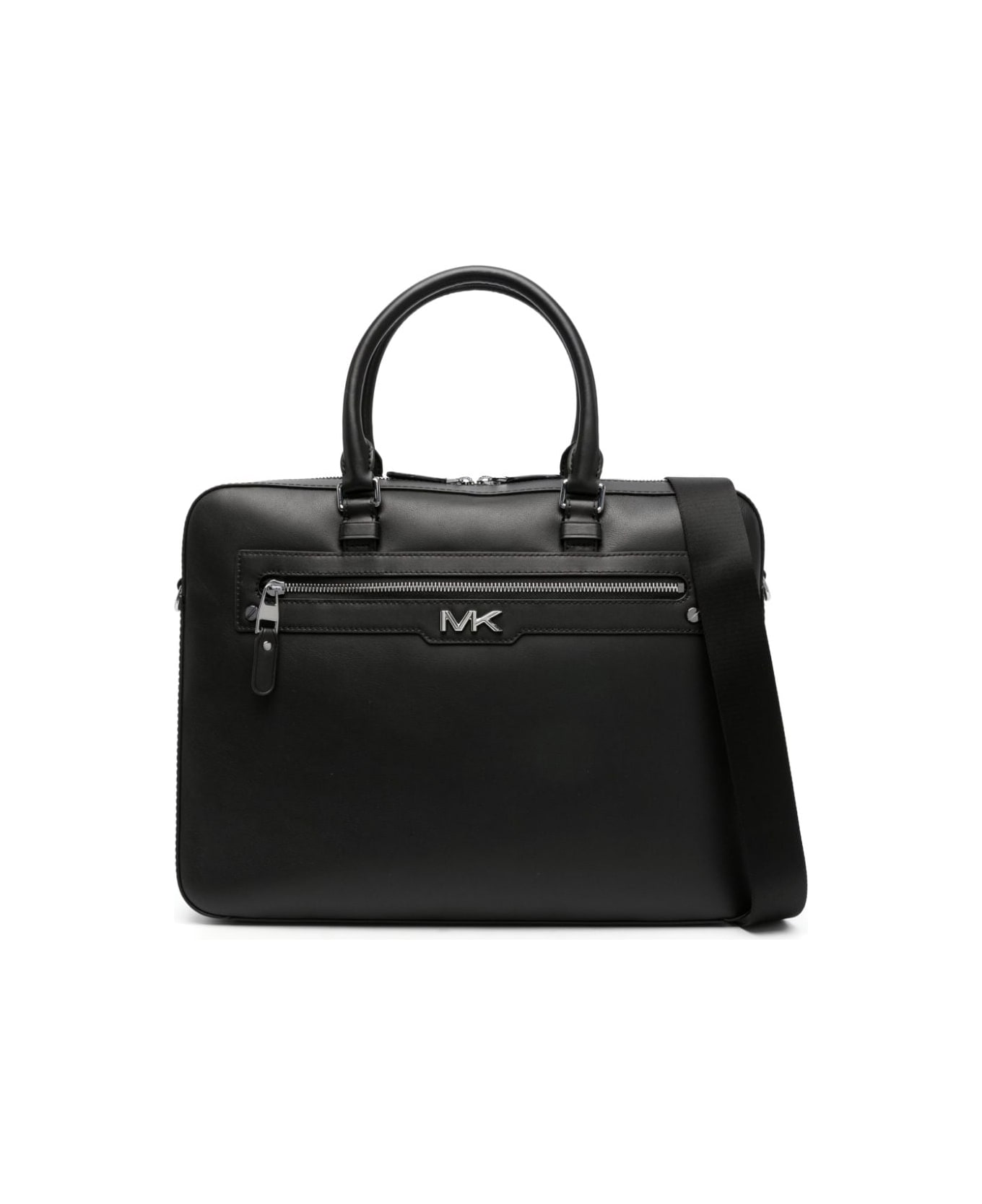 Michael Kors Large Front Zip Briefcase - Black
