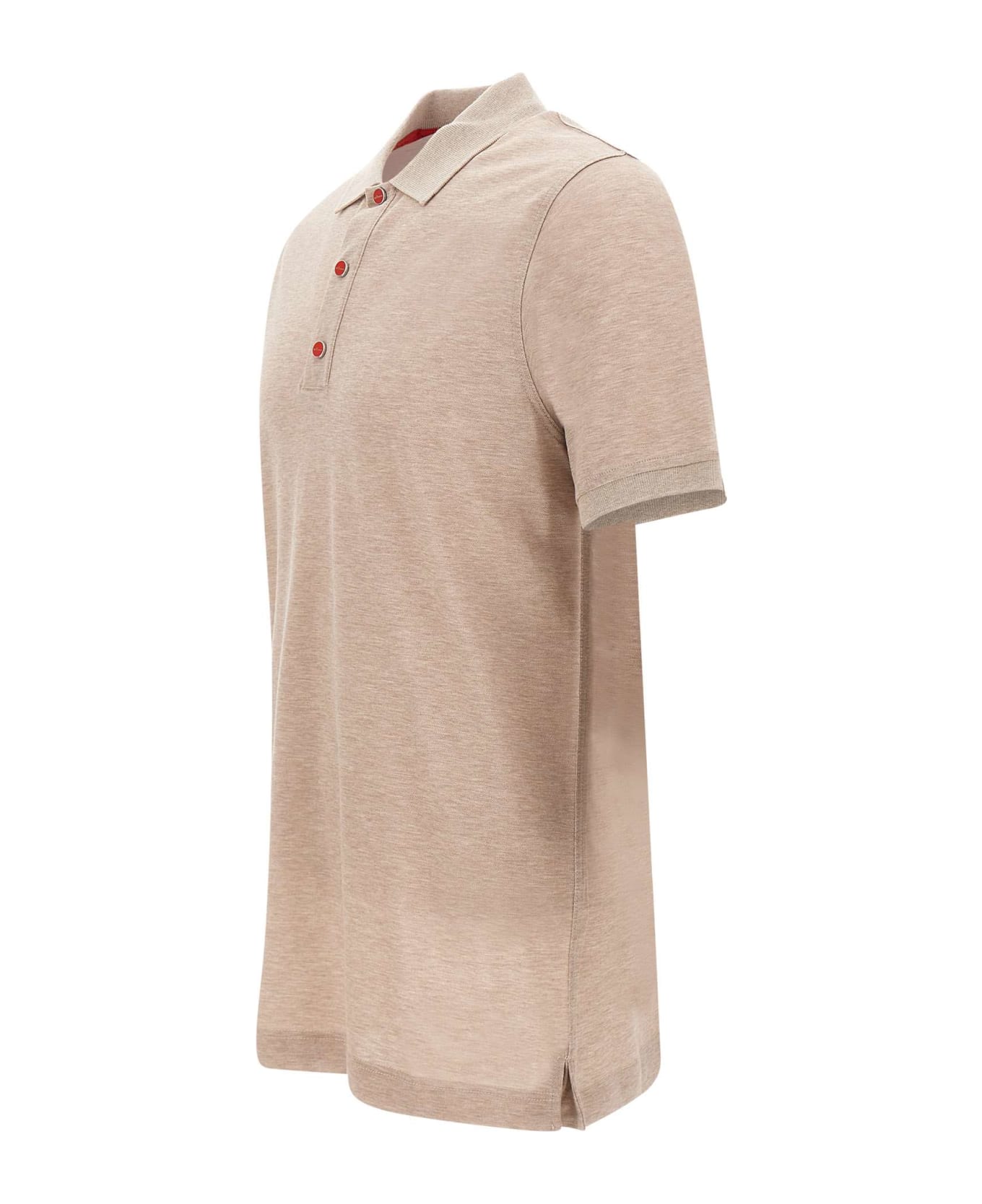 Kiton Cotton Polo Shirt - BEIGE ポロシャツ