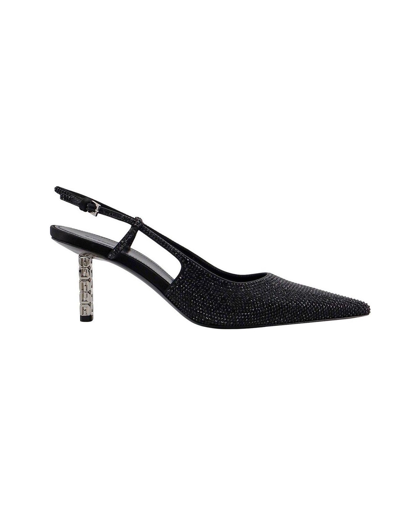 Givenchy Embellished Pointed-toe Slingback Pumps - Black