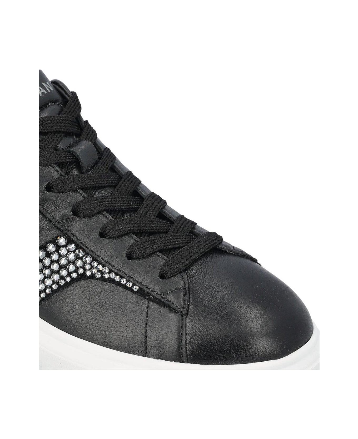 Hogan H-stripes Embellished Lace-up Sneakers - B999