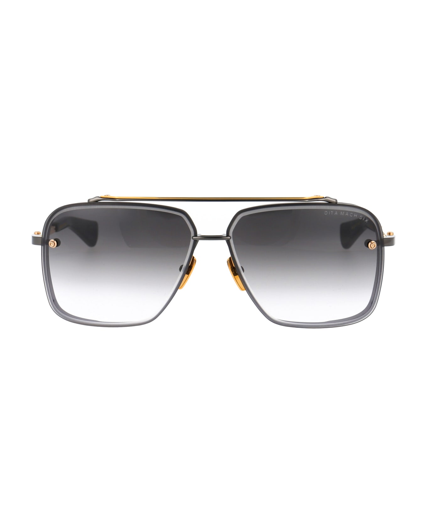 Dita Mach-six Sunglasses - Black Rhodium - Yellow Gold Gradient サングラス