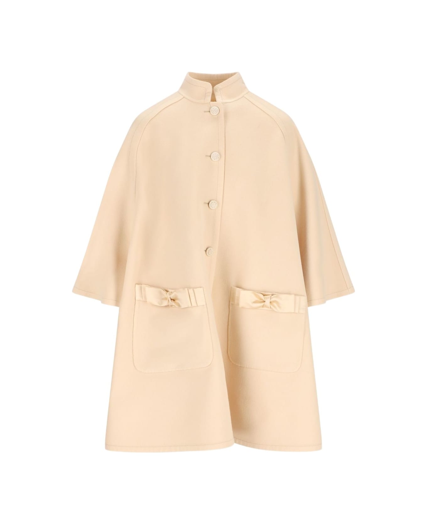 Valentino Wool And Cashmere Coat - Beige