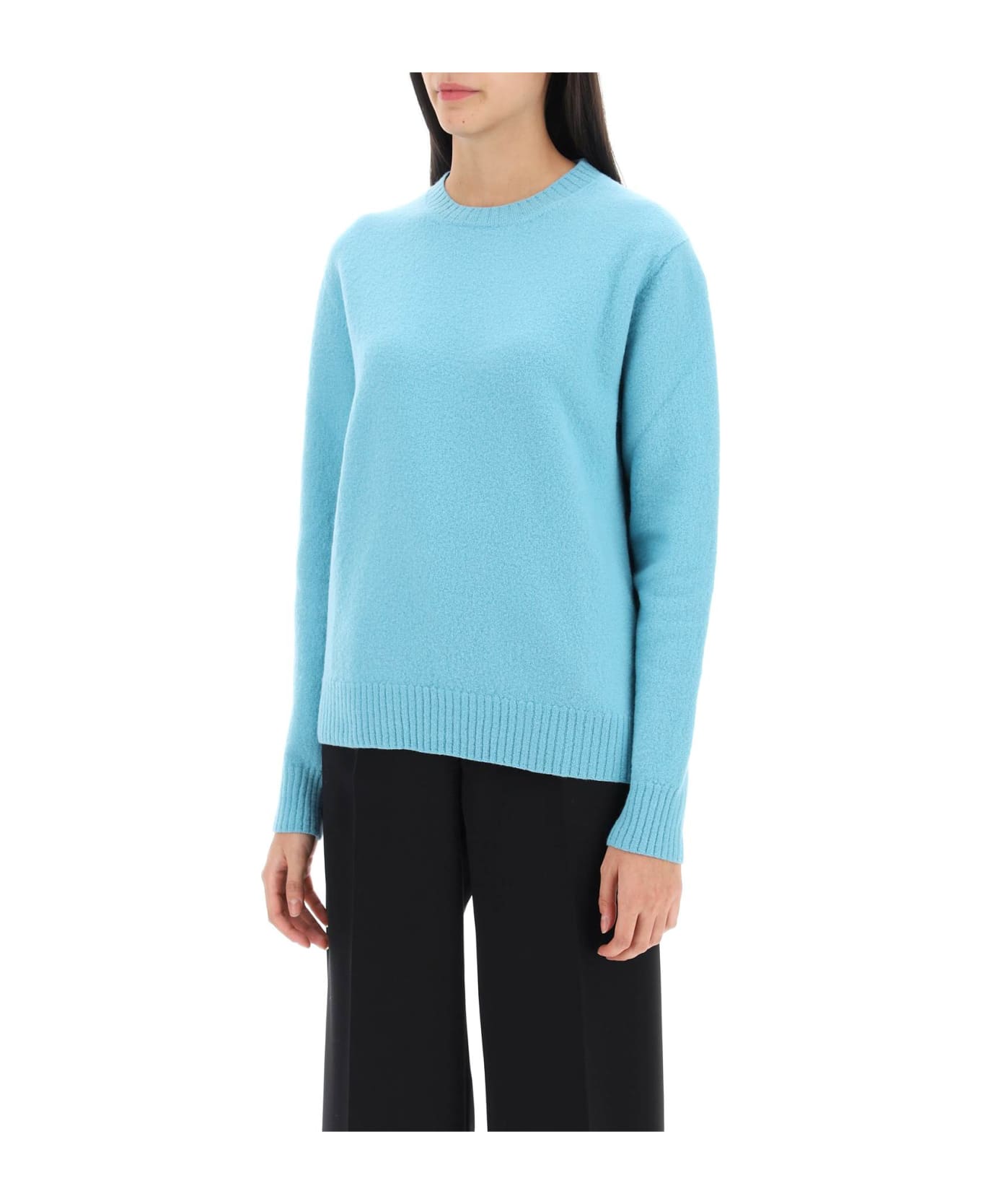 Jil Sander Crew-neck Sweater In Wool - VERDIGRIS (Light blue)