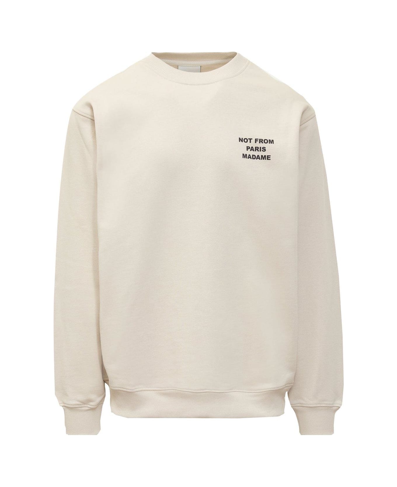 Drôle de Monsieur Logo-printed Crewneck Sweatshirt - NEUTRALS