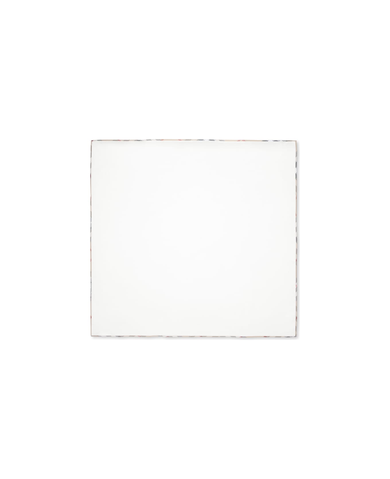 Burberry White Blanket For Babykids With Vintage Check - White