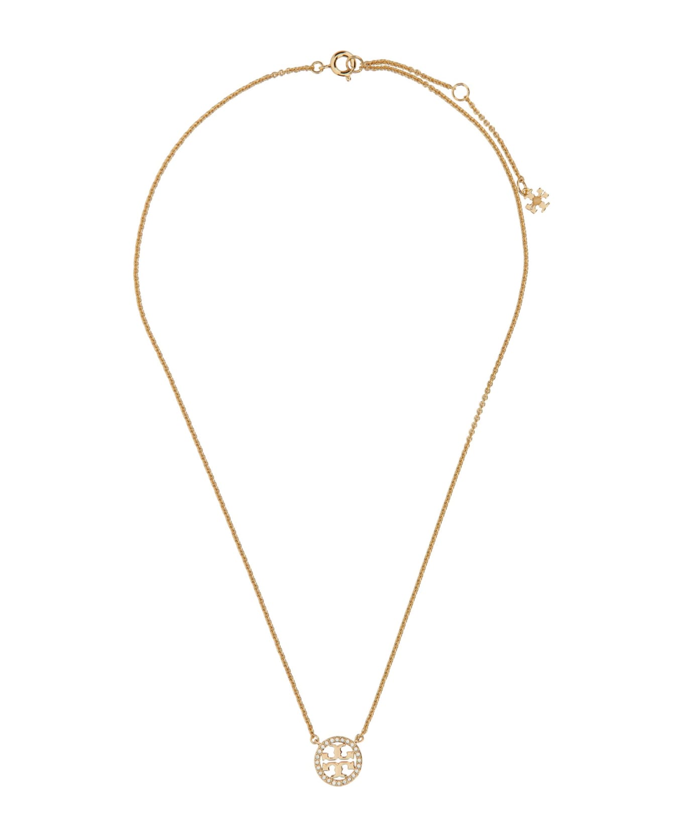 Tory Burch Gold Brass Miller Necklace - Gold ネックレス