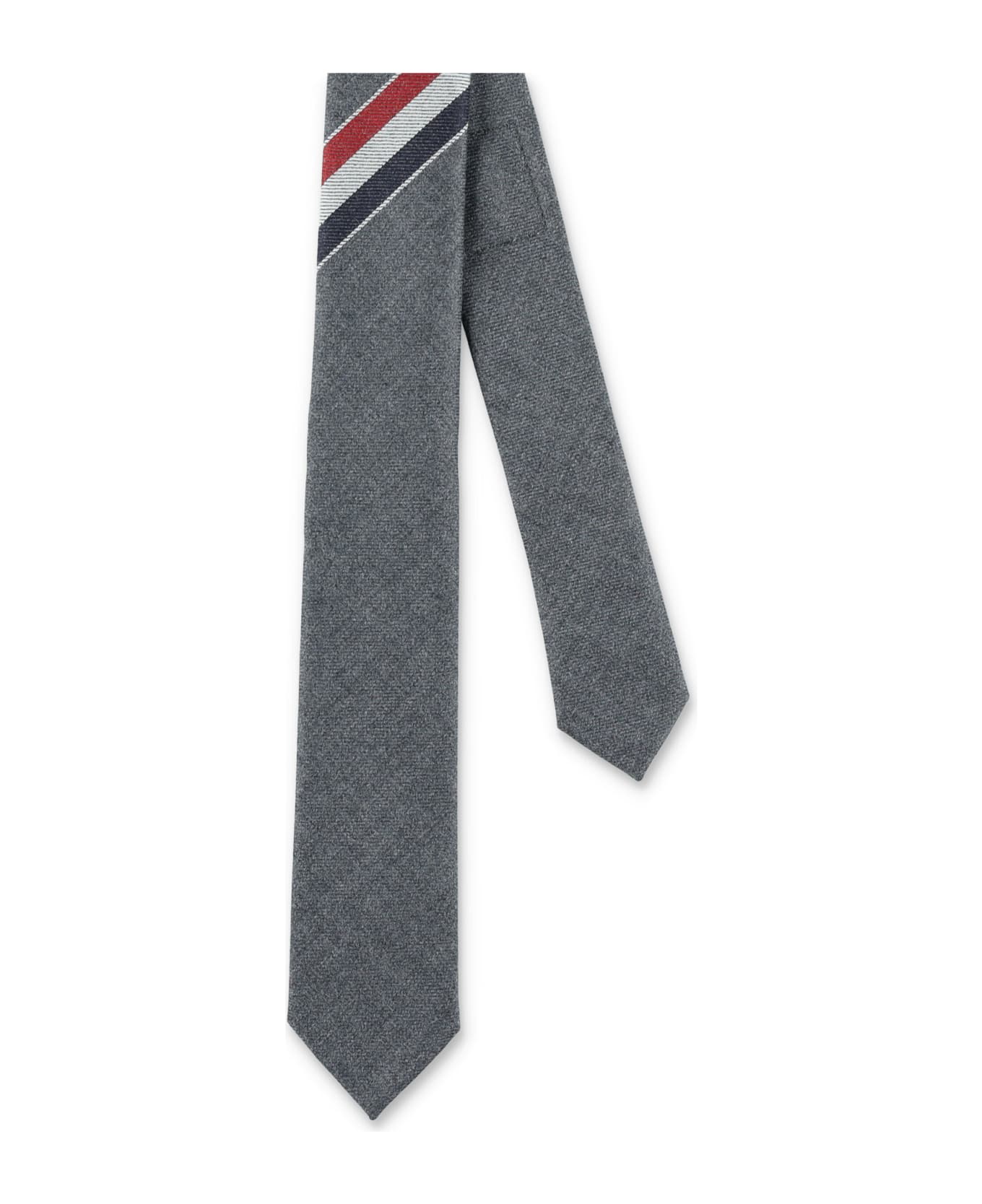 Thom Browne Rwb Motif Tie - Grey