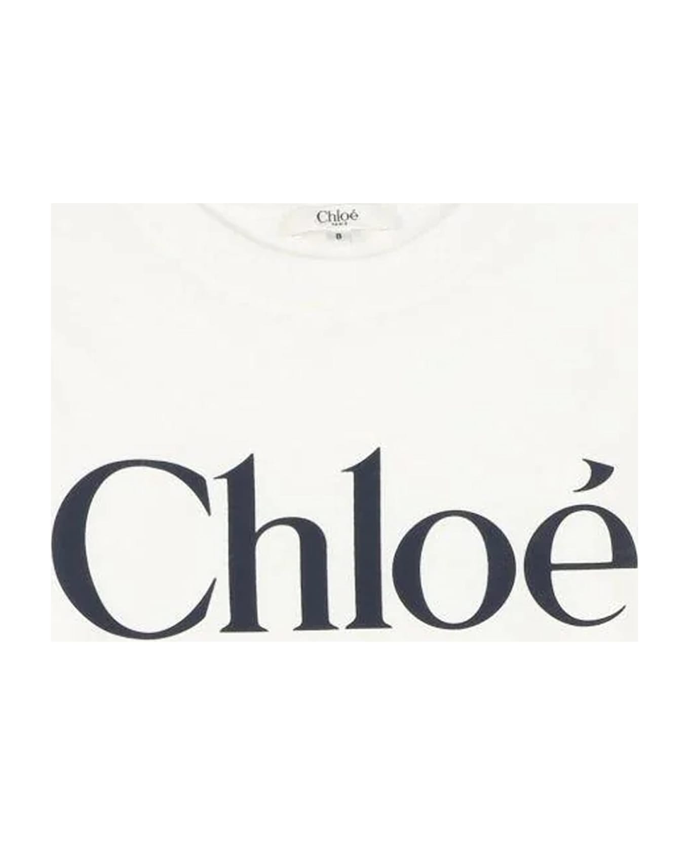 Chloé White T-shirt For Girl With Logo - White