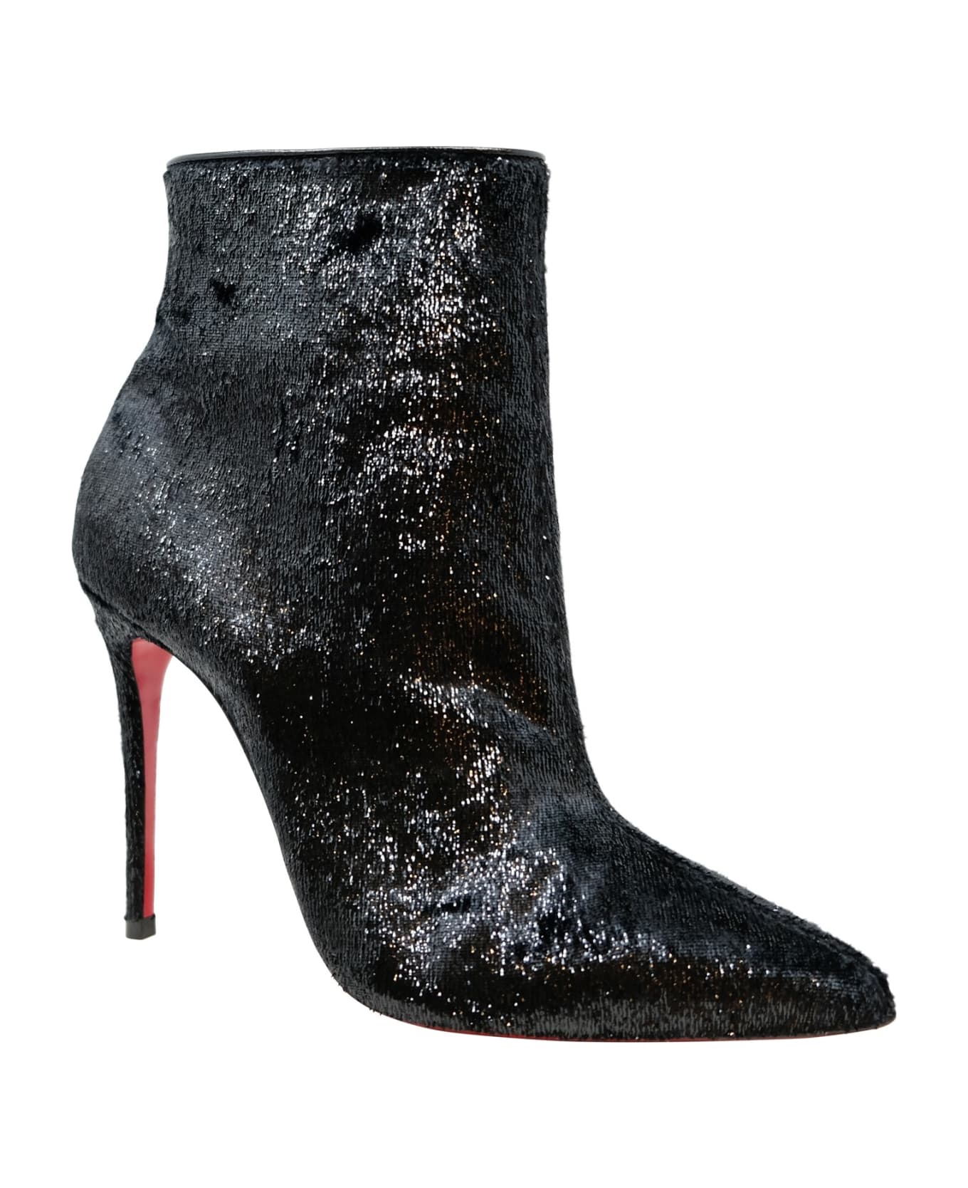 Christian Louboutin Black Velours So Kate Booty 100 Ankle Boots