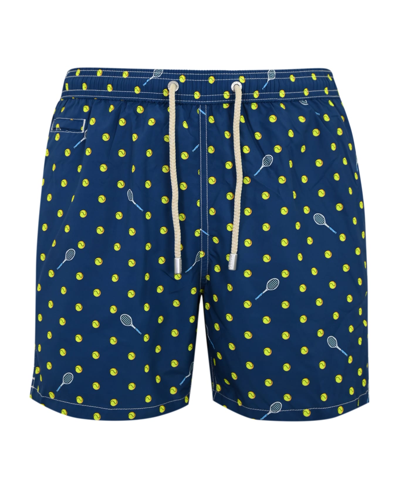 MC2 Saint Barth Lighting Micro Swimsuit With Tennis Print - Blu 水着
