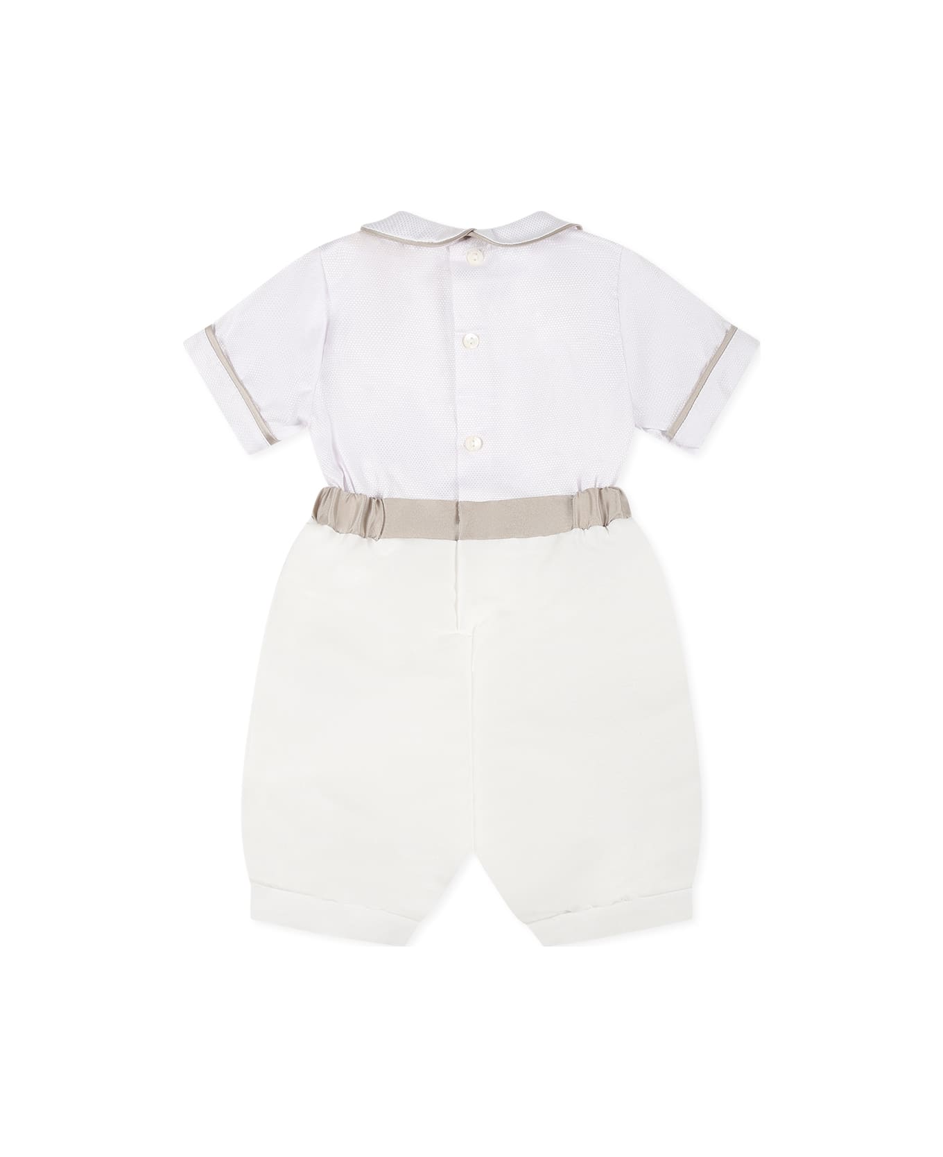 La stupenderia Ivory Suit For Baby Boy - Ivory