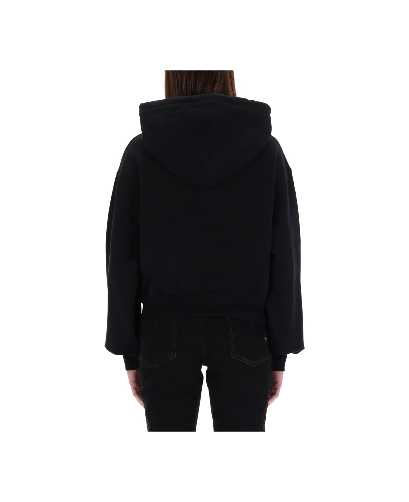 Versace Jeans Couture "v-emblem Baroque" Sweatshirt - BLACK