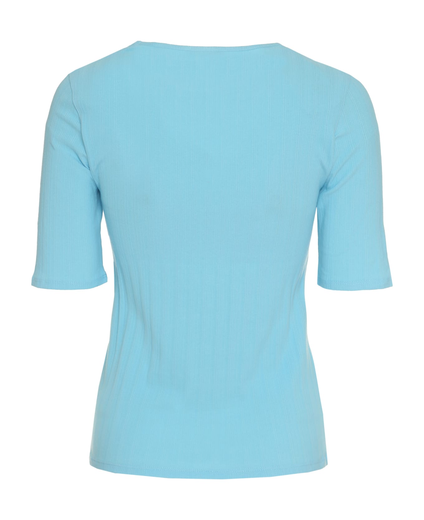 Vince Cotton Knit T-shirt - Light Blue Tシャツ