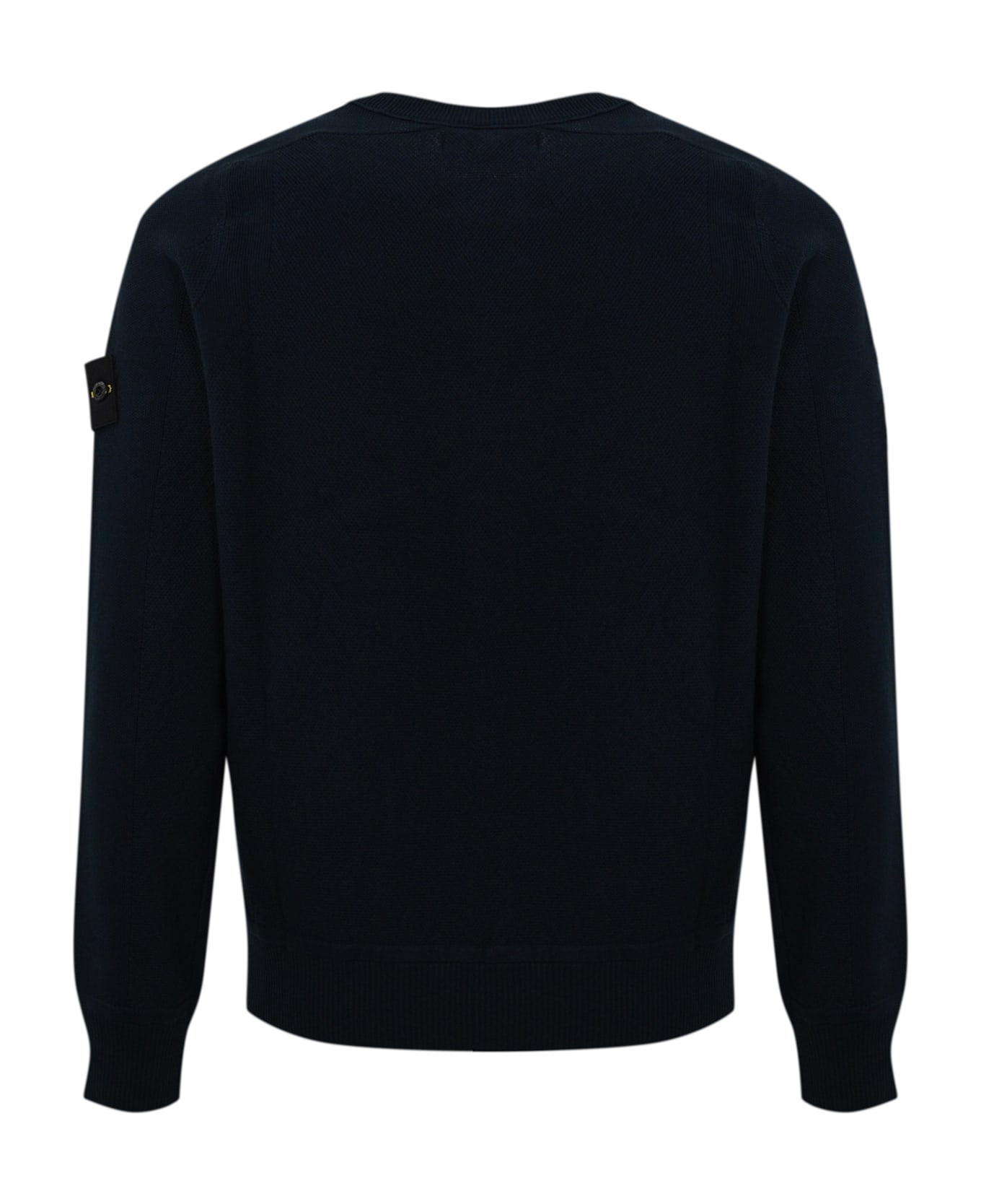 Stone Island 5100036 Soft Organic Cotton Micro Stitch Sweater - Navy blue