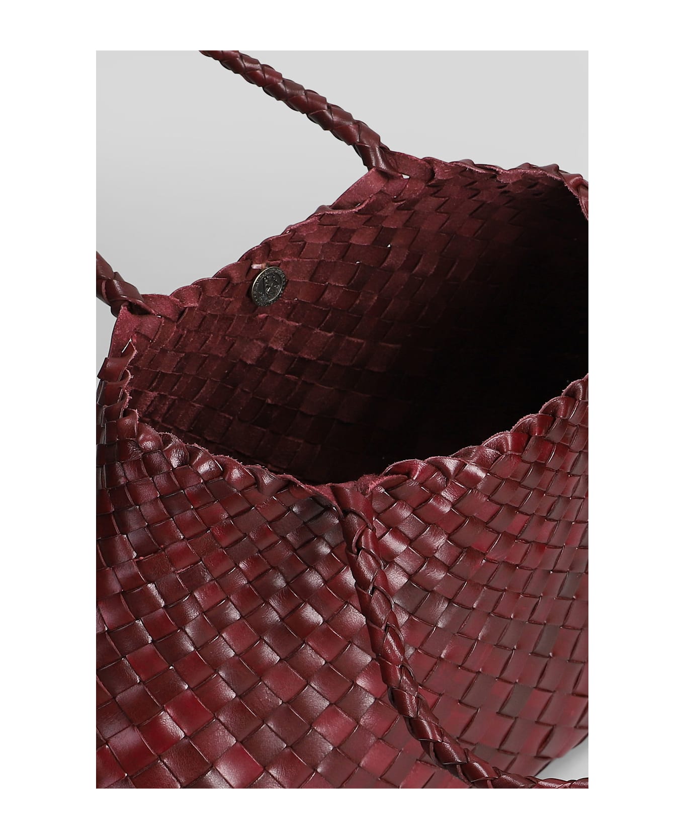 Dragon Diffusion Santa Croce Big Tote In Bordeaux Leather - bordeaux