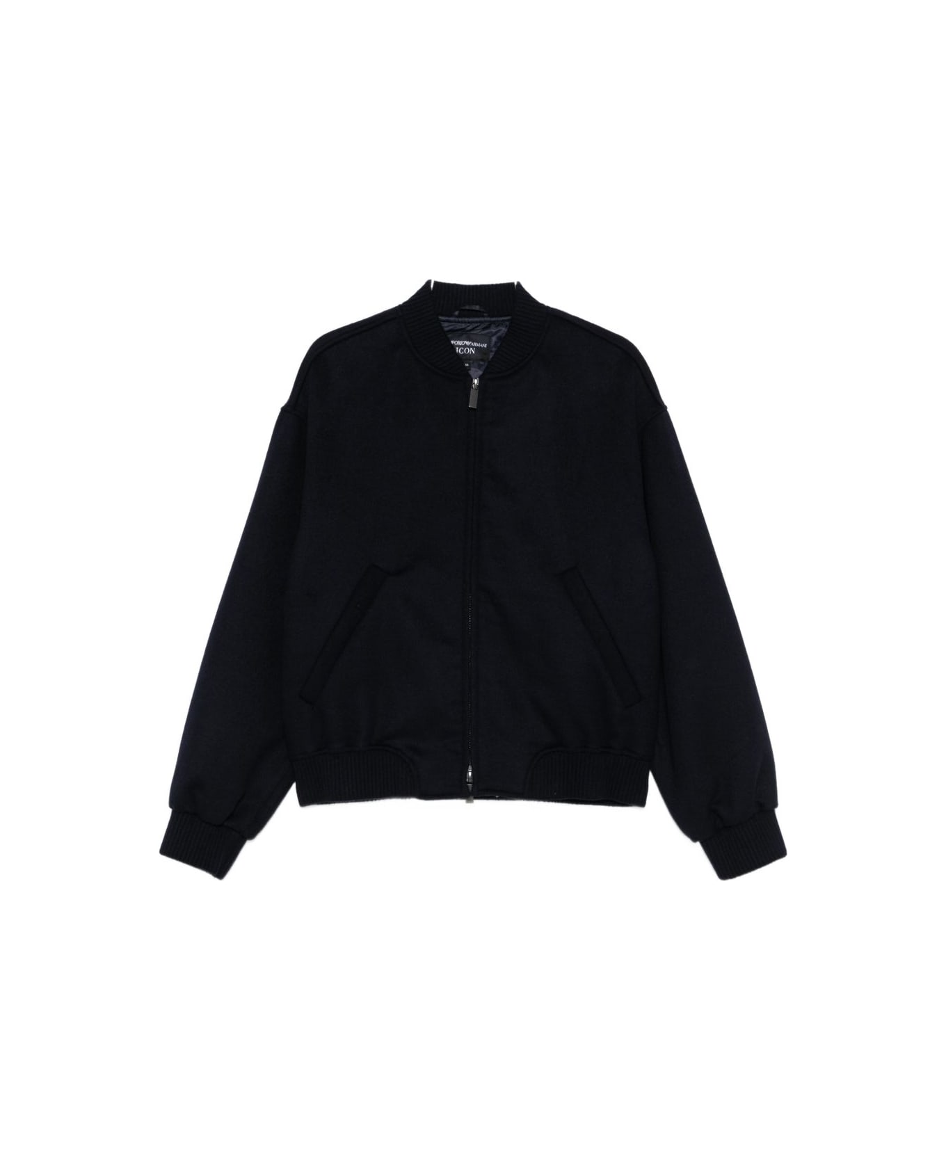 Emporio Armani Zipped Bomber Jacket - Blue
