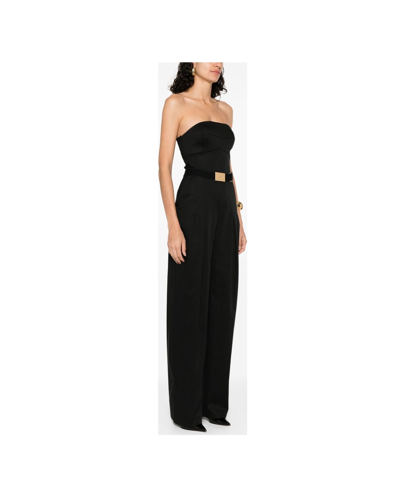 Elisabetta Franchi Long Jumpsuit - Black