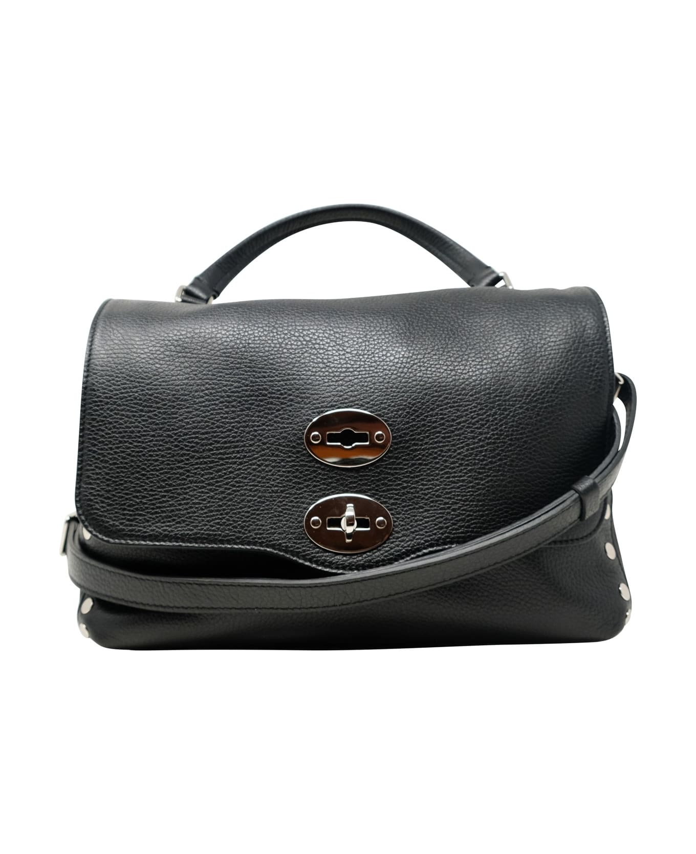 Zanellato 068010-0050000-z0001 Black Postina Daily Giorno S Leather Handbag - BLACK