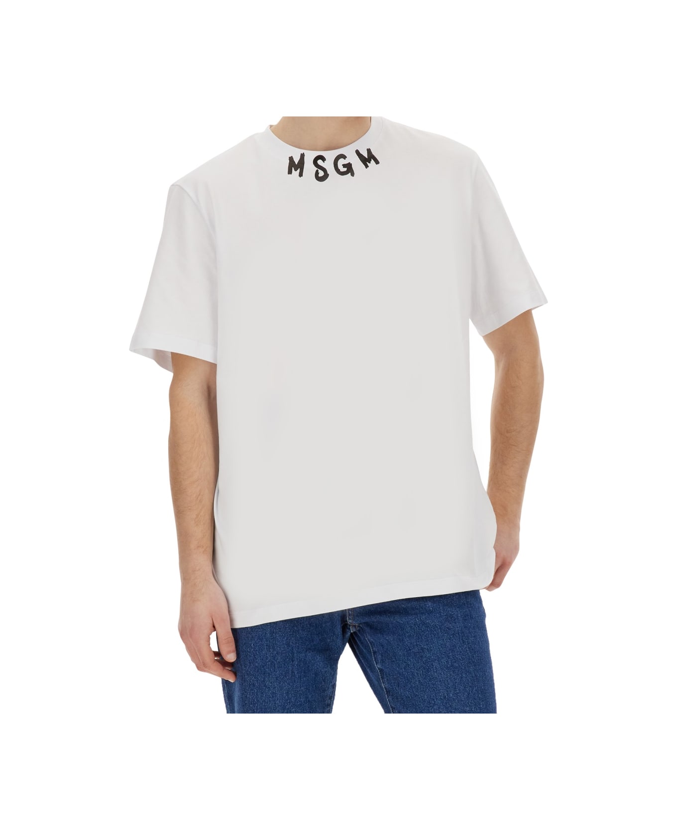 MSGM T-shirt With Logo - WHITE