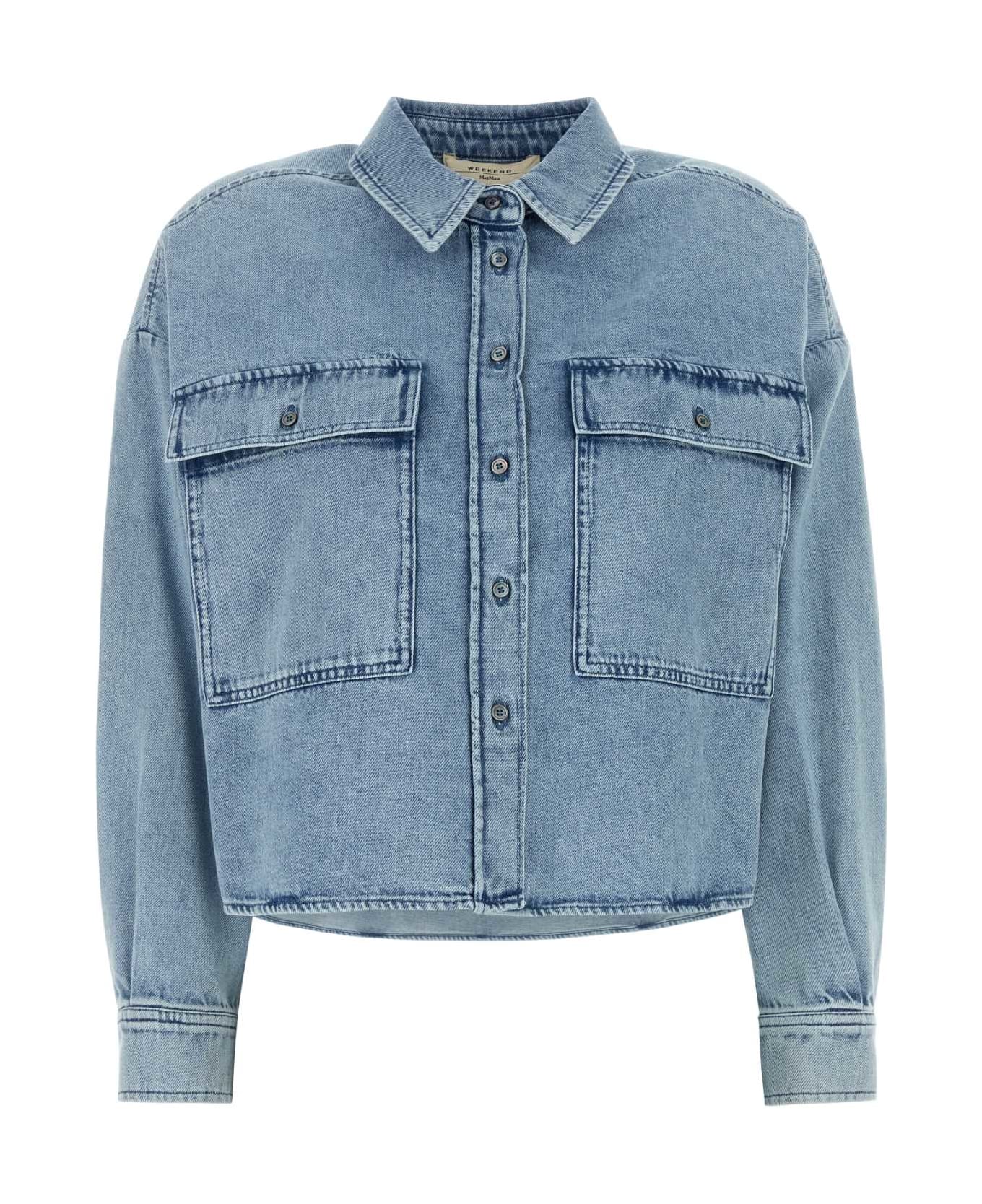 Weekend Max Mara Denim Zemira Shirt - CHIAROMARMORIZATO