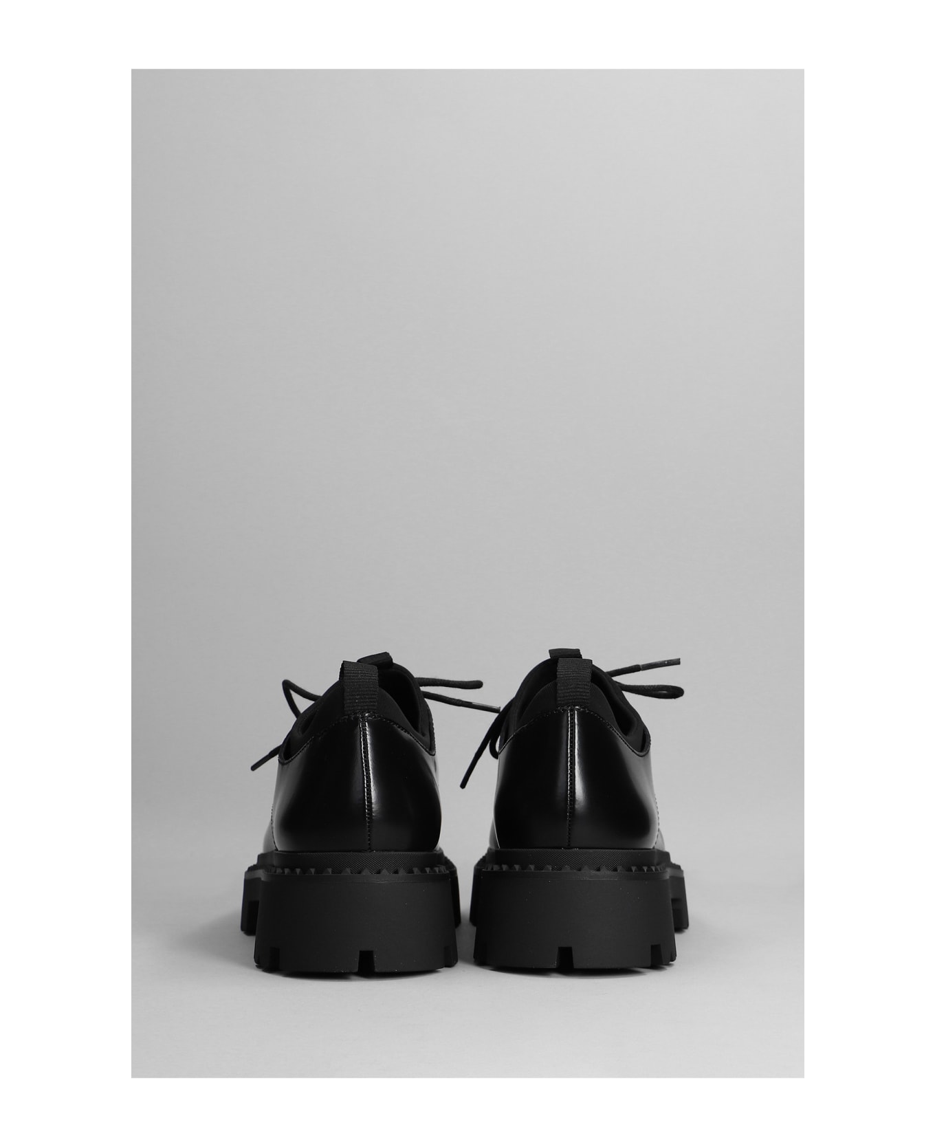 Ash Giant Lace Up Shoes In Black Leather - black