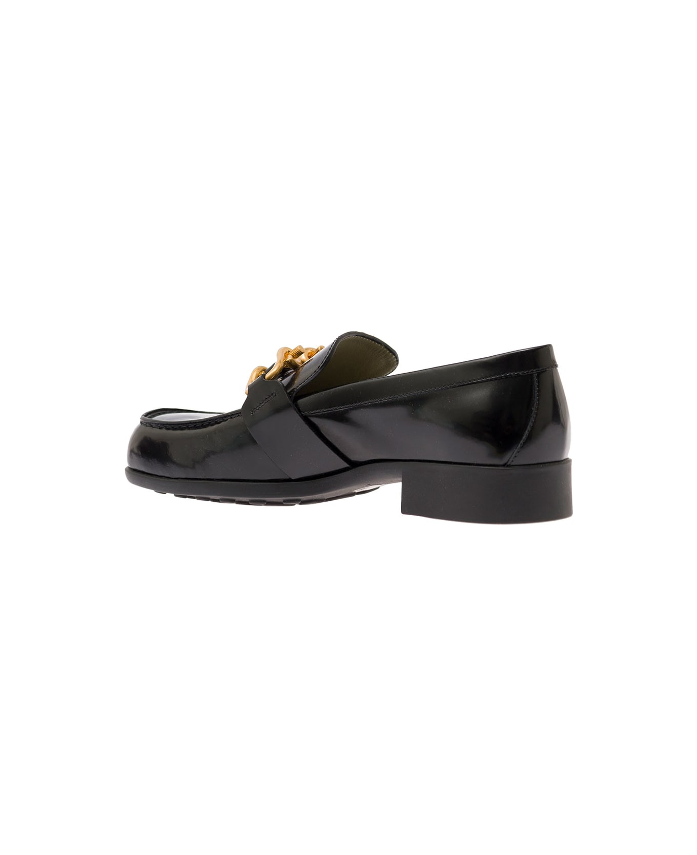 Bottega Veneta 'monsieur' Black Loafers With Horsebit In Patent Leather Woman Bottega Veneta - Black