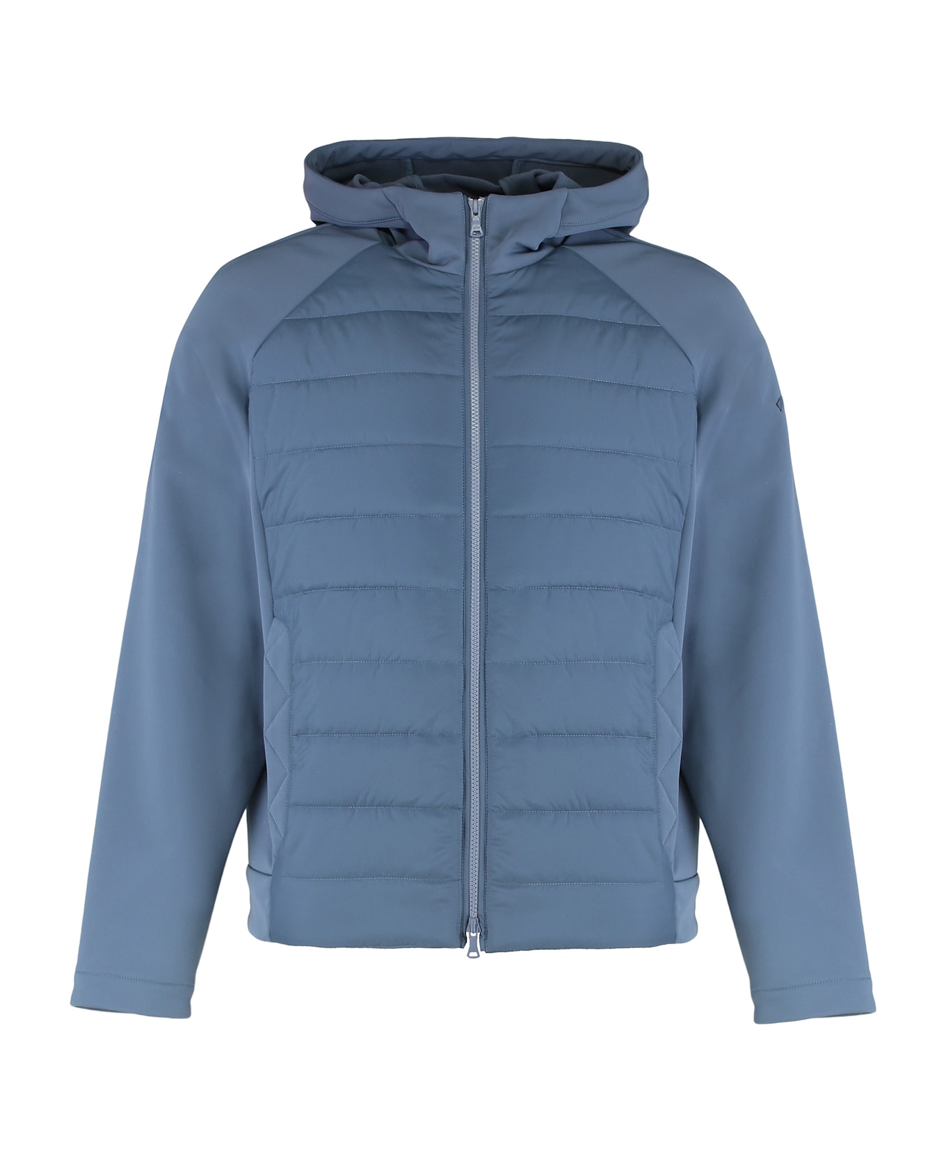 Paul&Shark Technical Fabric Jacket With Zip And Hood - Light Blue