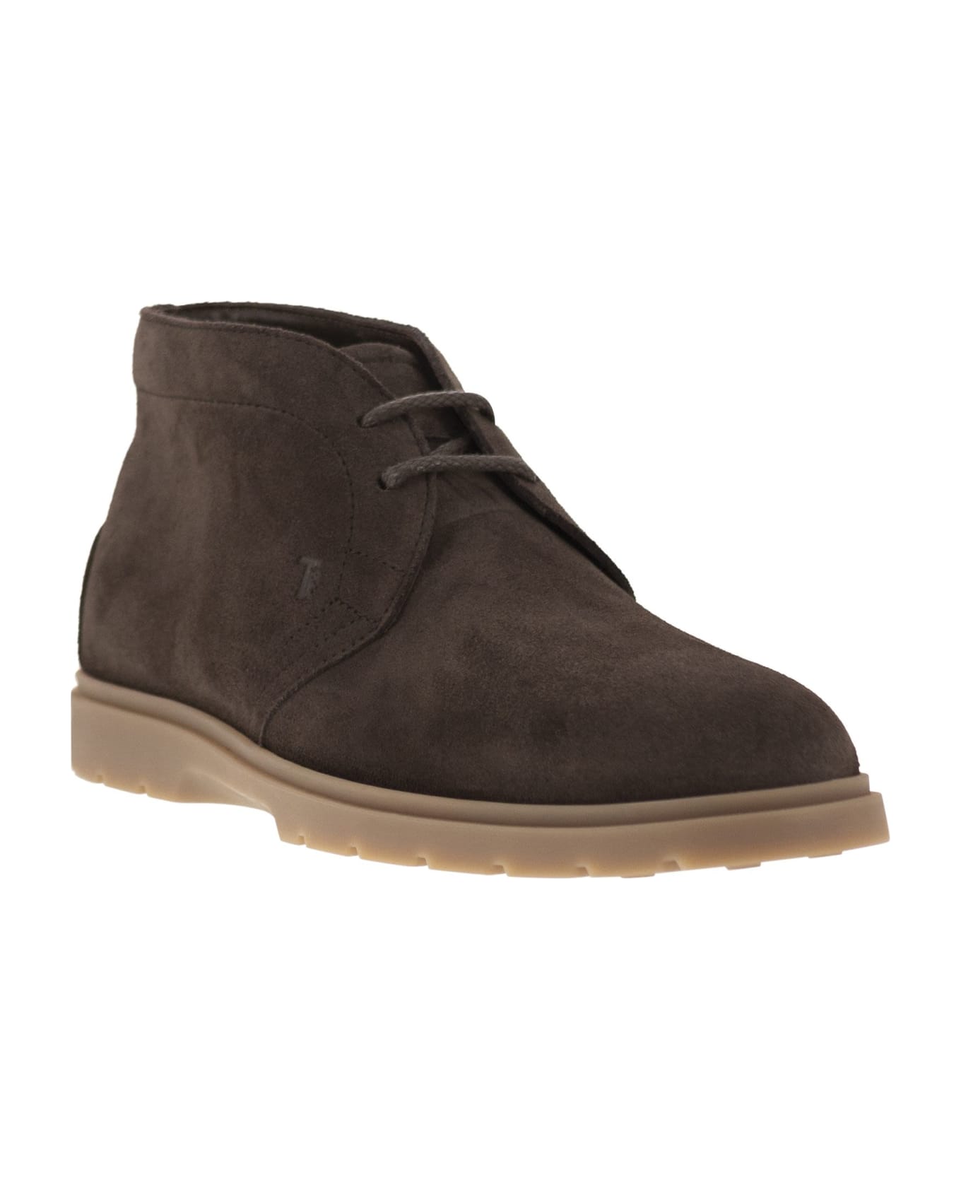 Tod's Suede Leather Boots - Dark Brown