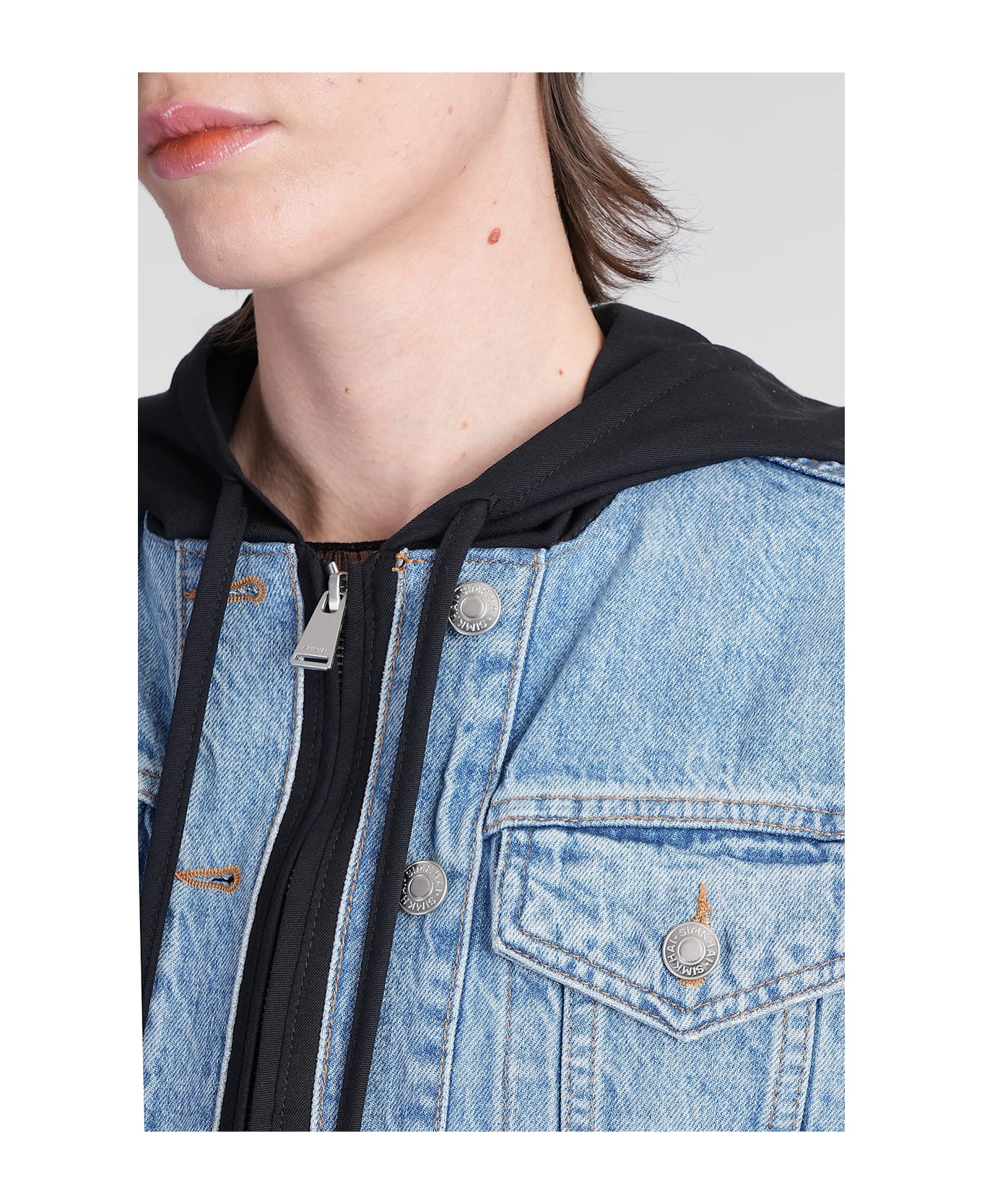 Simkhai Austin Denim Jackets In Blue Denim - blue