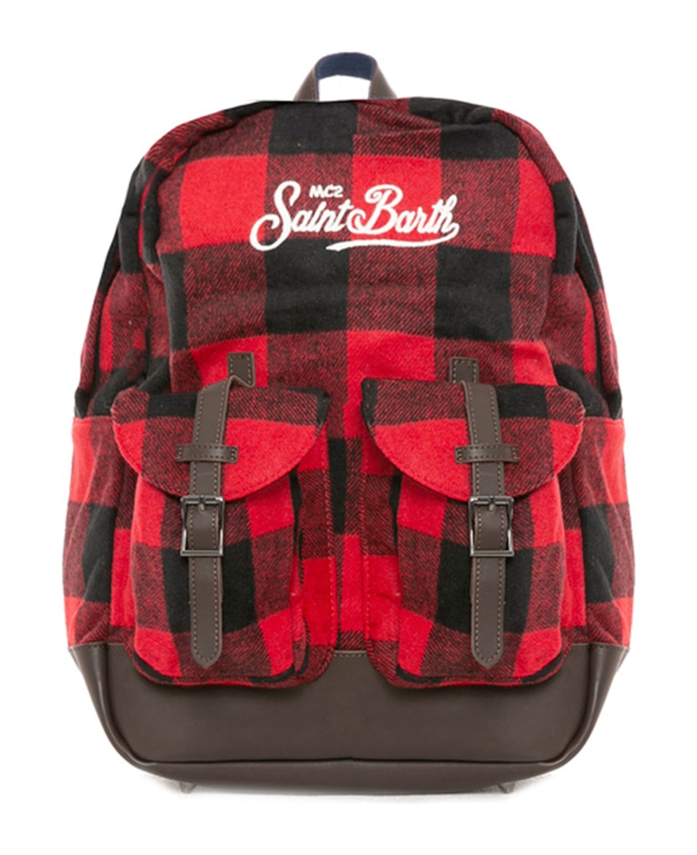 MC2 Saint Barth Tartan Print Backpack - RED バックパック